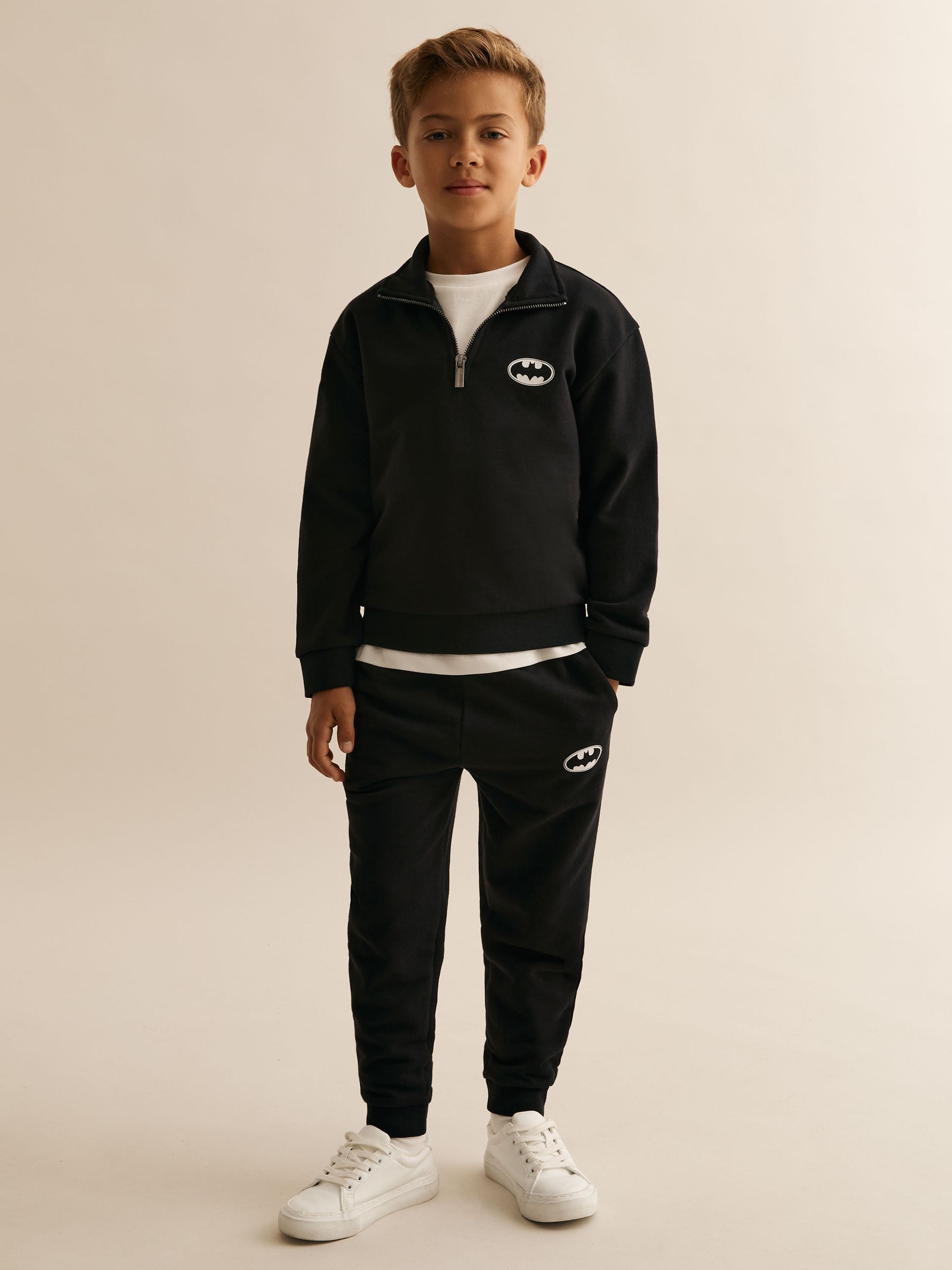 3-9 yrs Batman | Reiss Gotham City Sweatshirt in Black - Image 4 of 5