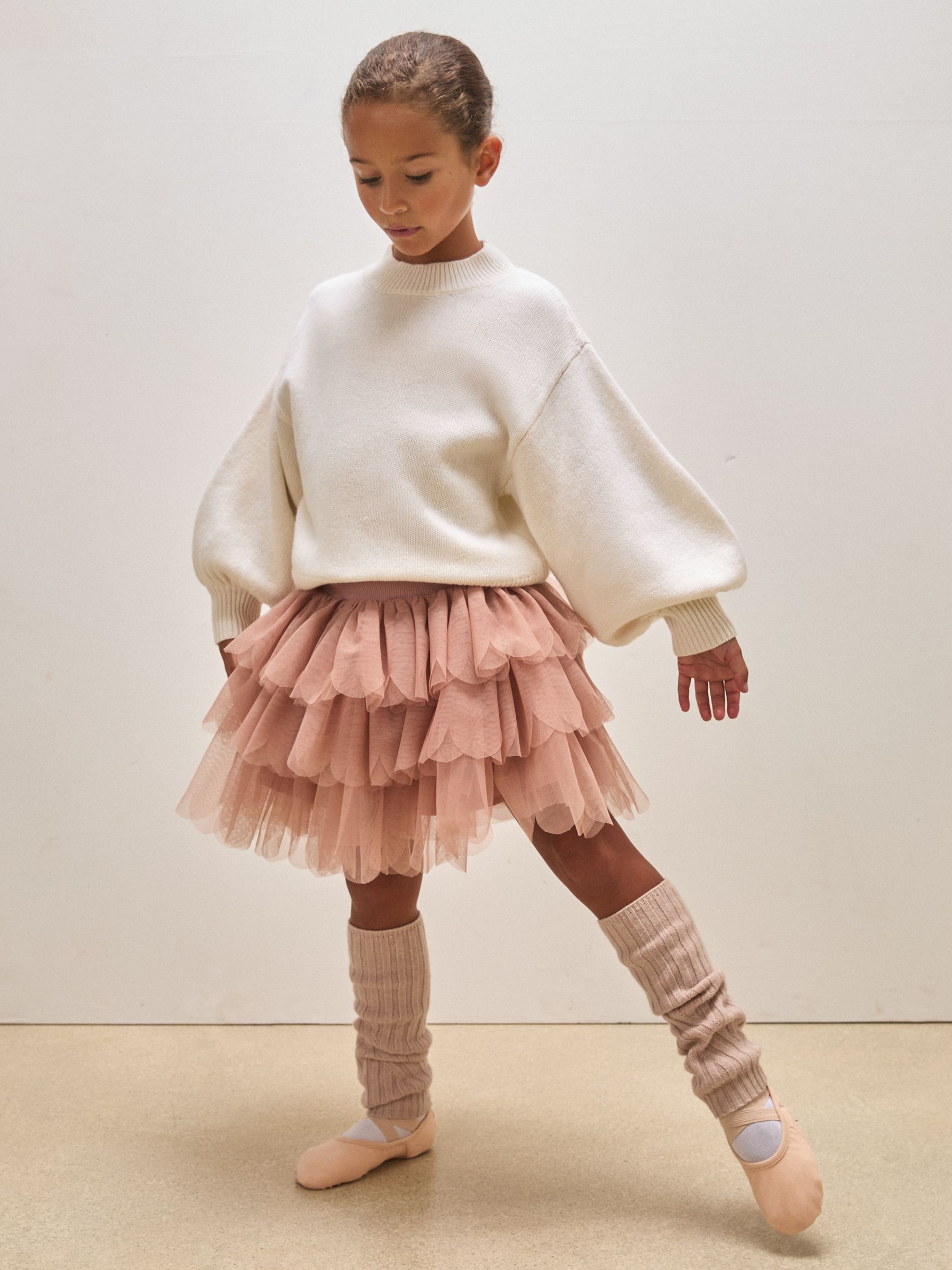 3-9 yrs Reiss | Royal Ballet Batwing Jumper in Ivory - Image 1 of 4