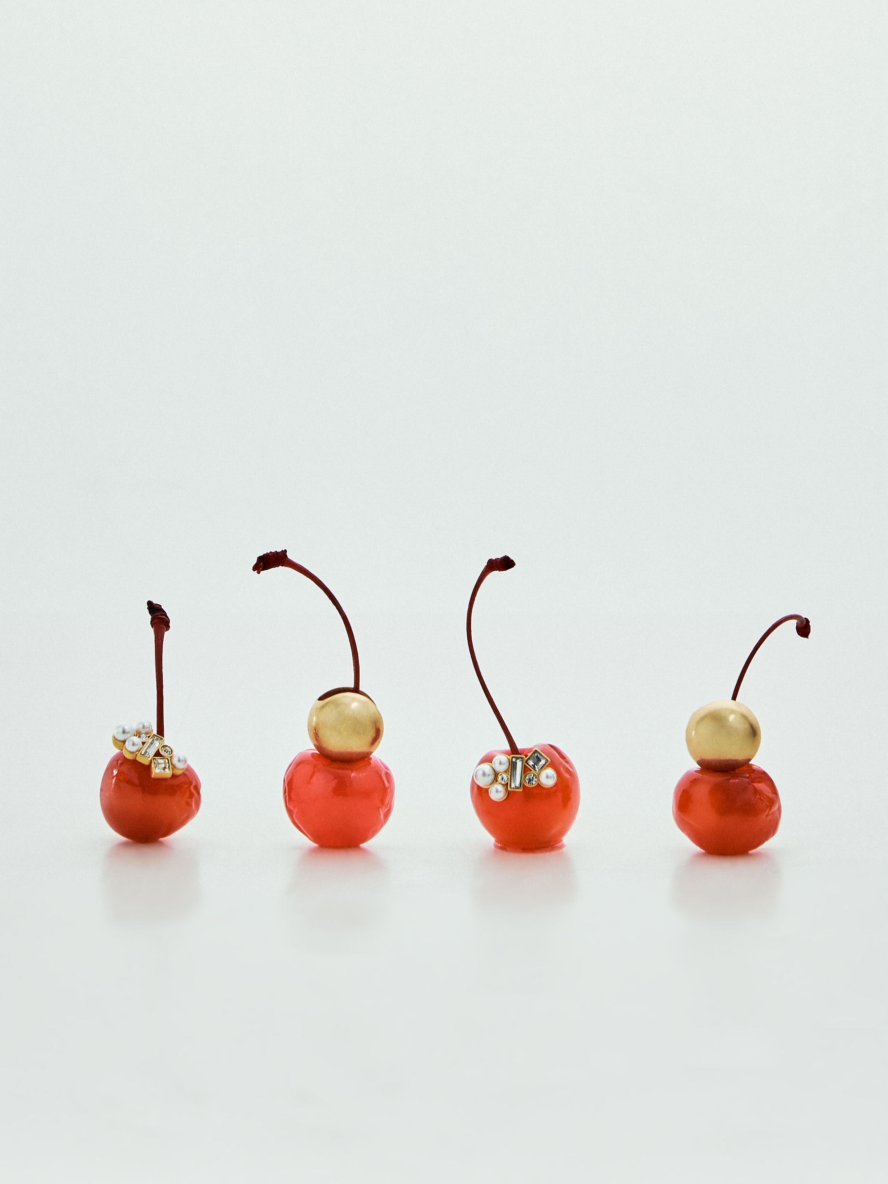 Tone Faux-Pearl and Crystal Stud Earrings in Gold - Image 4 of 5