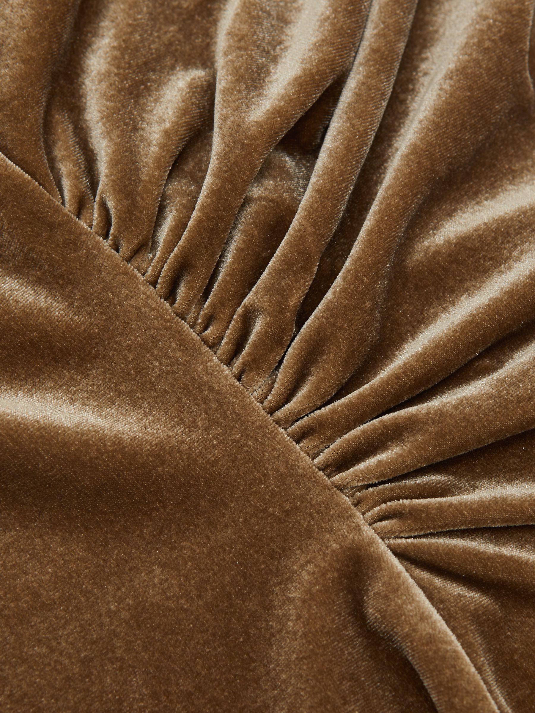 Velvet Drape Sleeveless Top in Gold - image 3