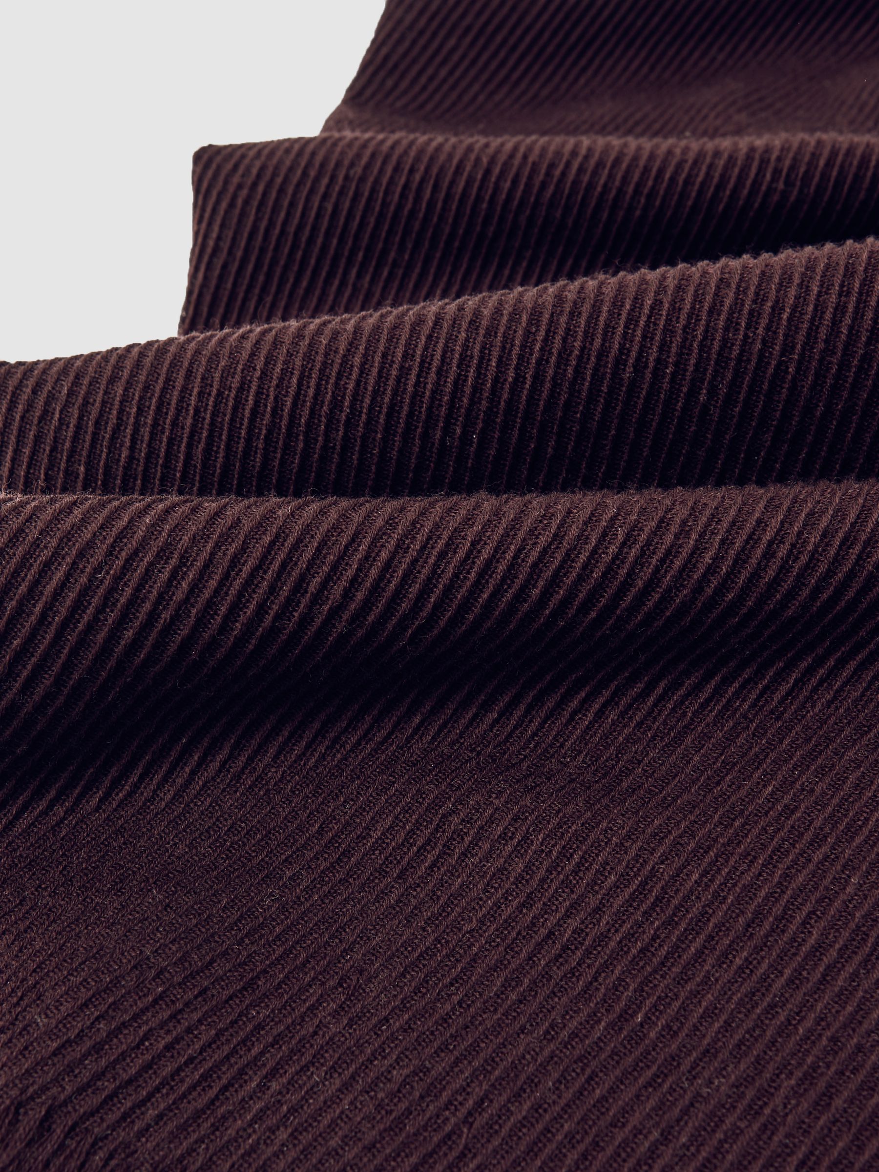 Wool Pleated Scarf in Burgundy - image 4