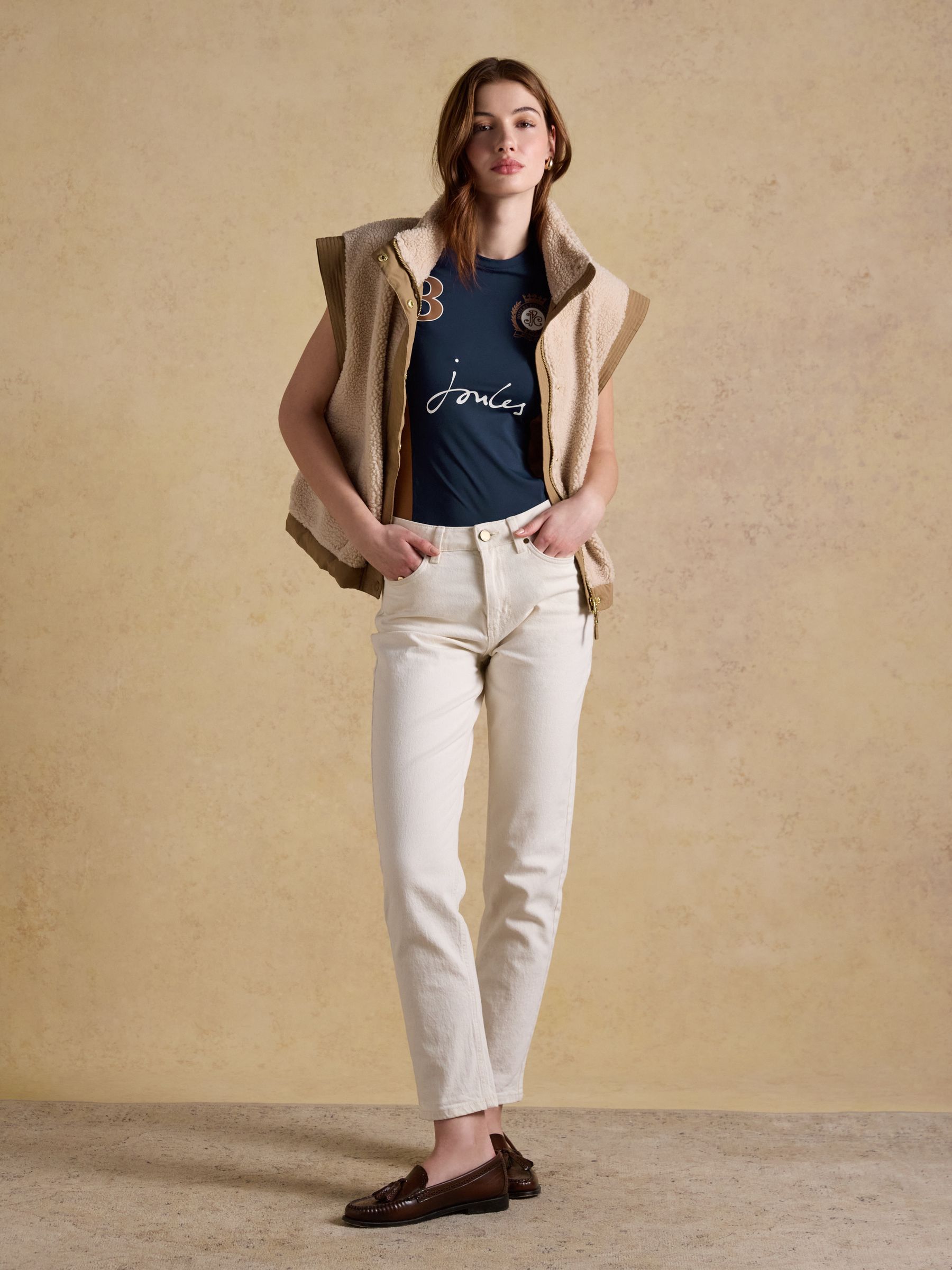 Navy Tan Short Sleeve Technical Jersey Top - Image 5 of 7