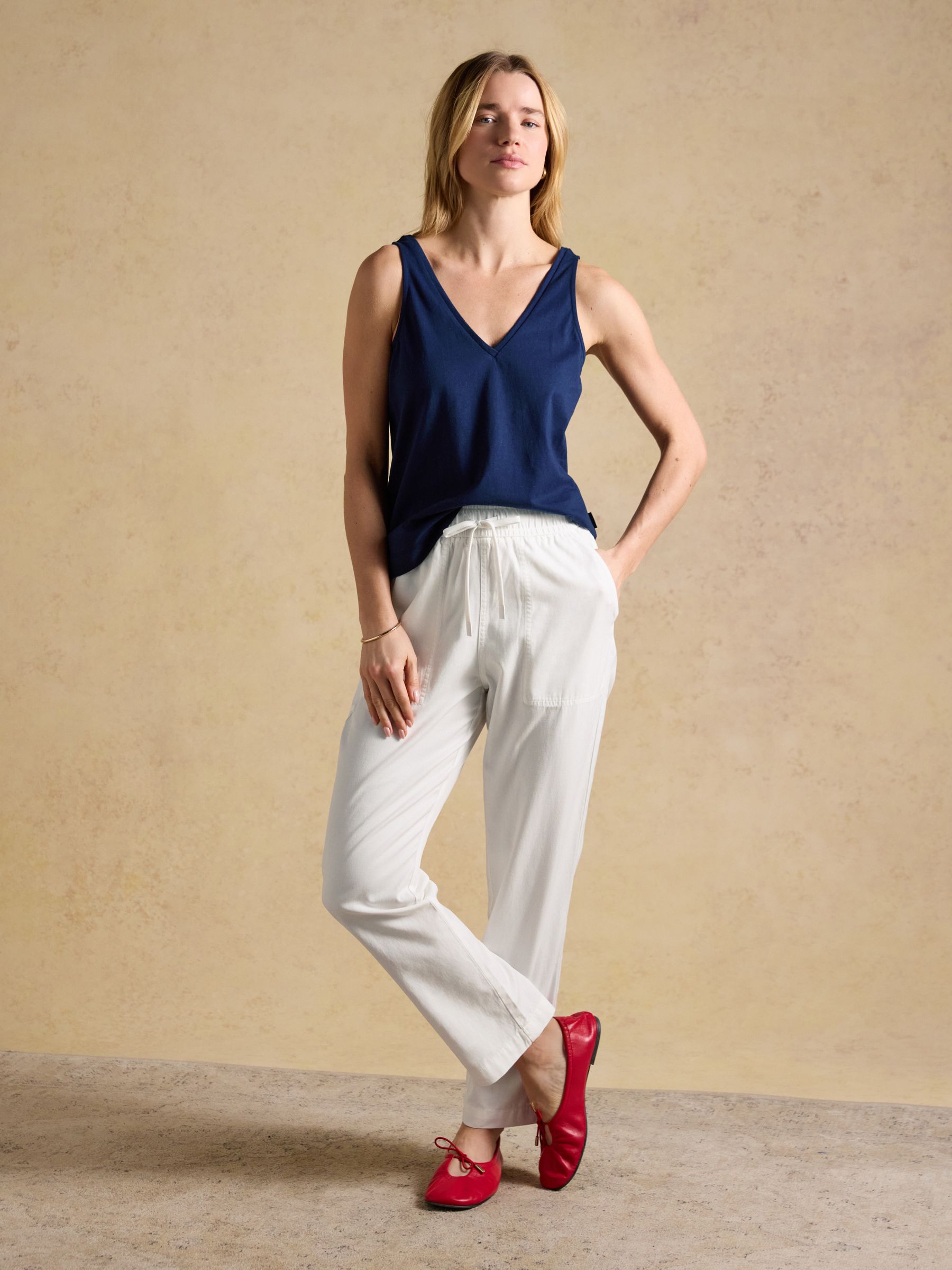 Delilah Navy V-Neck Jersey Vest - Image 3 of 7