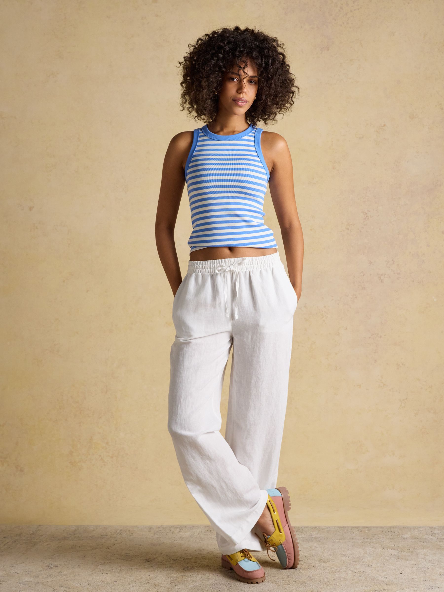 Sofia Summer Icons/Blue/Cream Ribbed Jersey Vests 3 Pack - Image 9 of 10