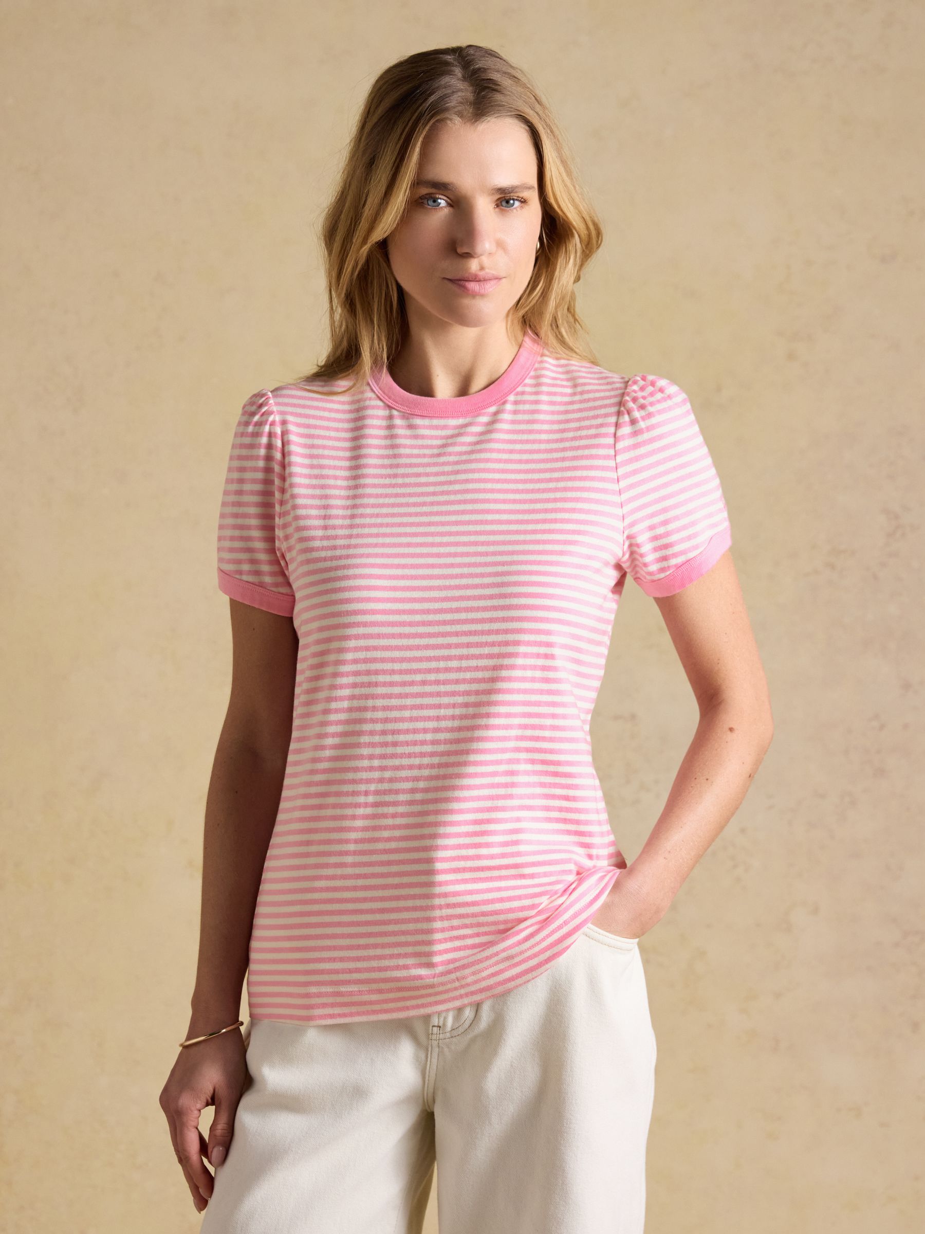 Erin Green/Pink/Cream Short Sleeve Tops 3 Pack - Image 1 of 10 Erin Green/Pink/Cream Short Sleeve Tops 3 Pack - Image 1 of 10