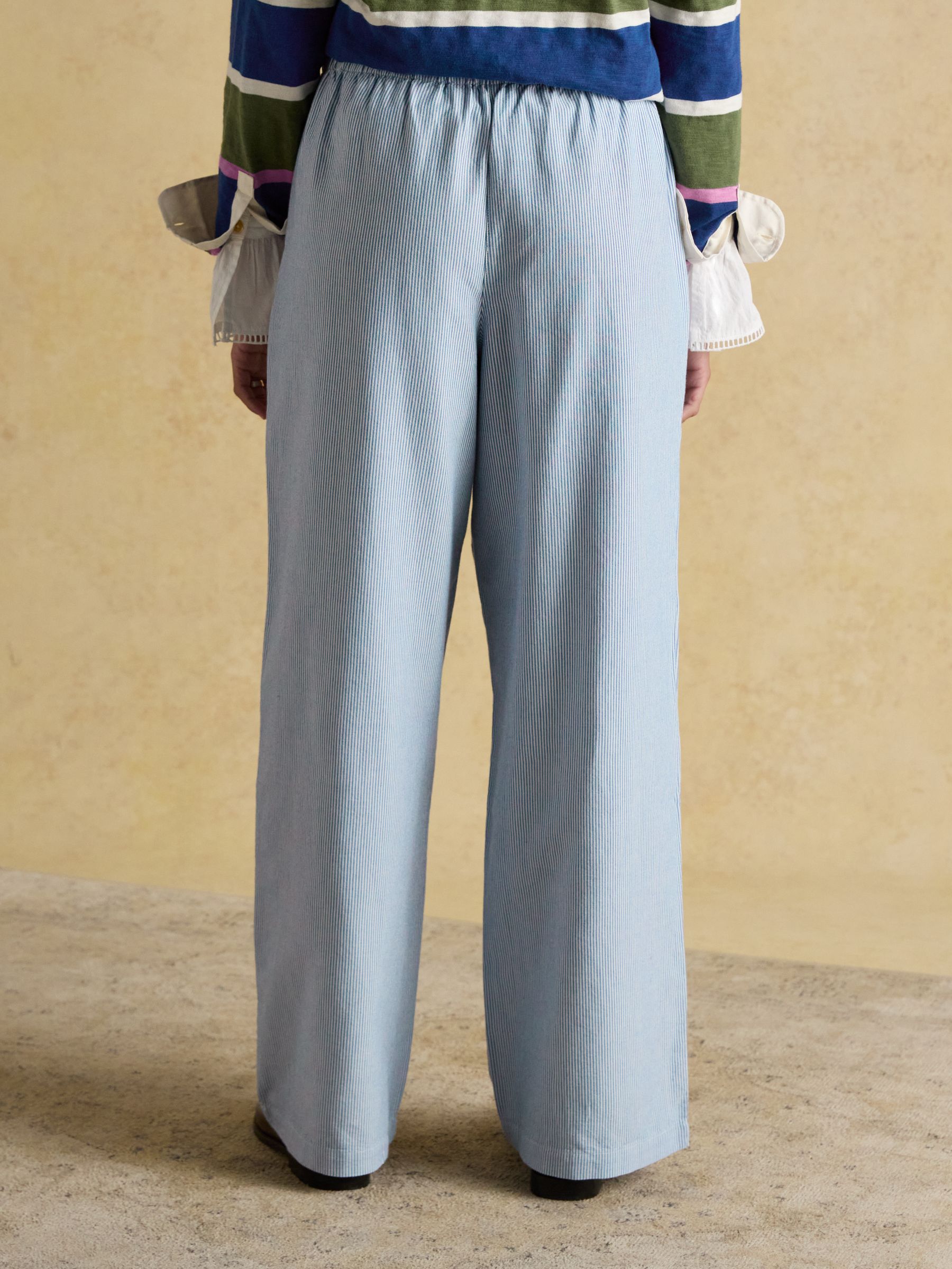 Hallie Blue Pull On Cotton Trousers - Image 2 of 7