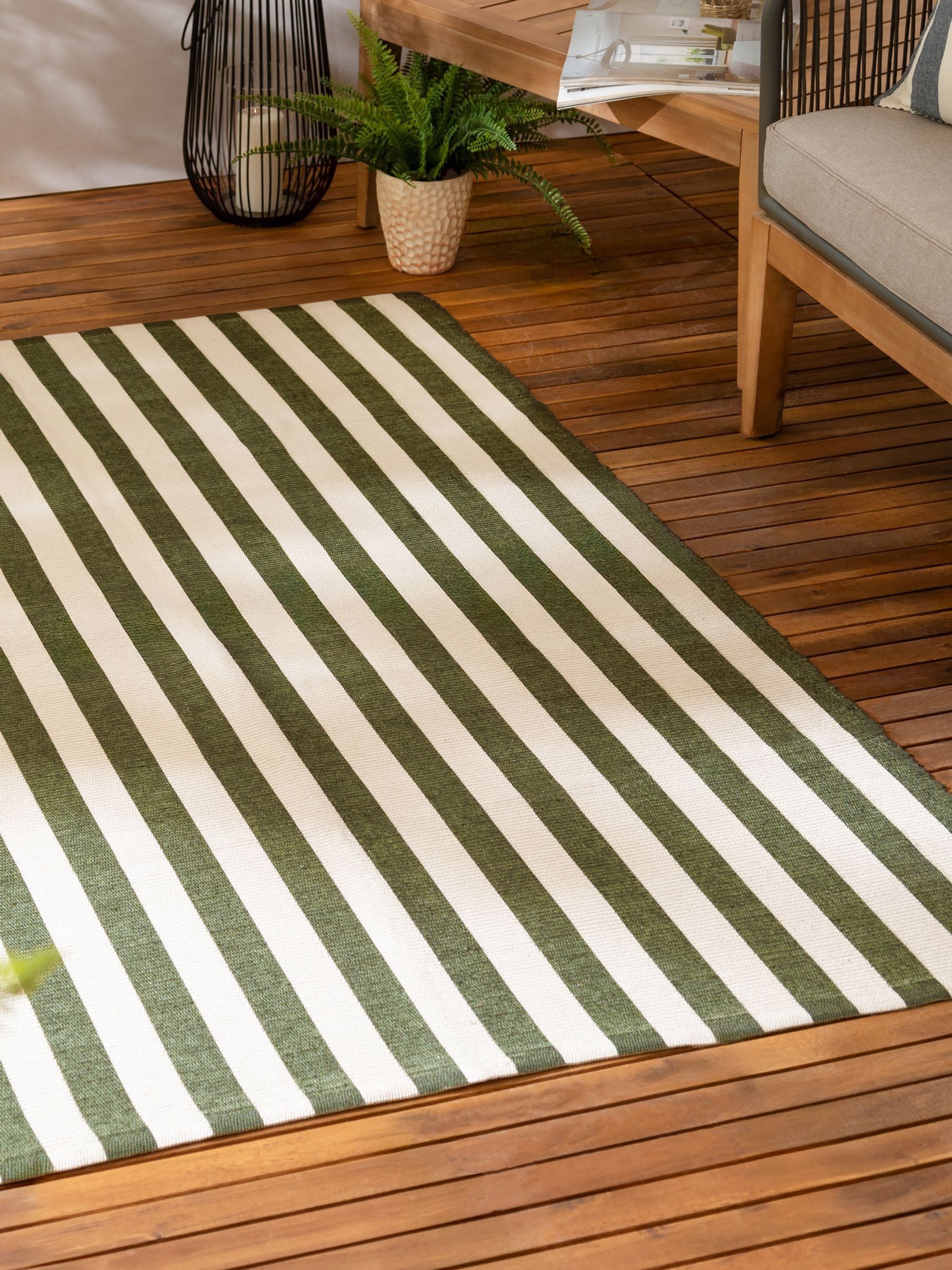 Yard Evergreen Hayle Stripe Outdoor Rug - Image 3 of 6