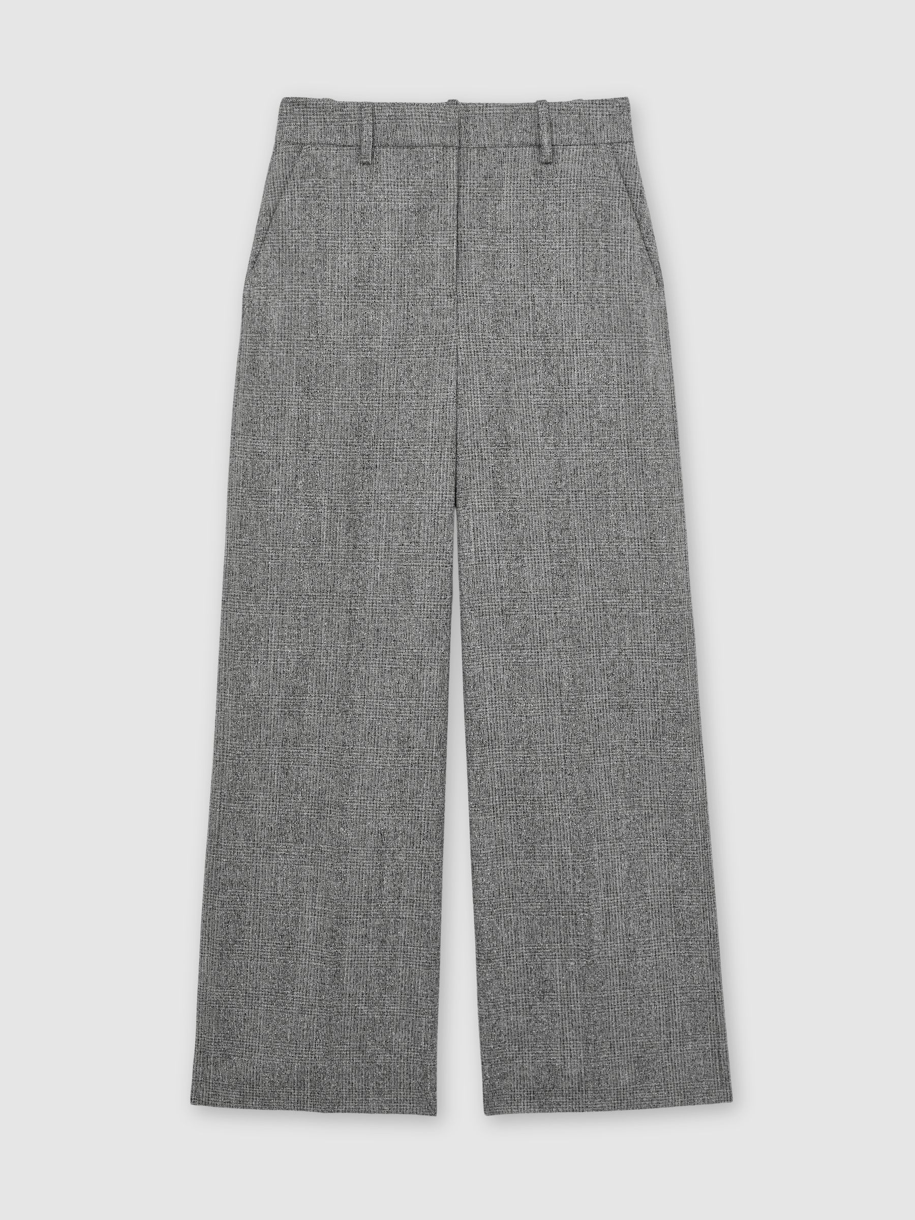 Wide-Leg Textured Suit Trousers in Grey - Image 2 of 7
