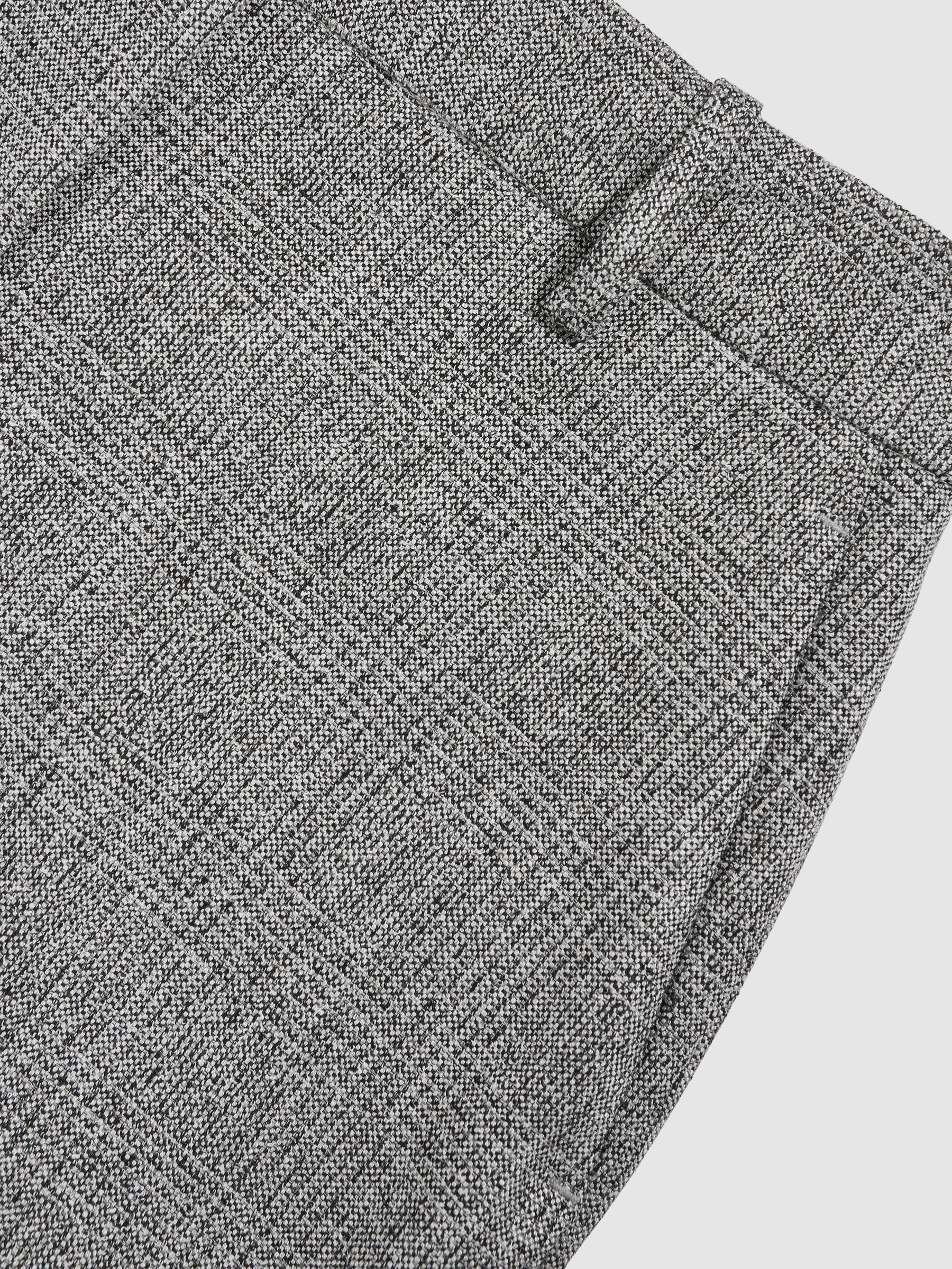 Wide-Leg Textured Suit Trousers in Grey - Image 8 of 8
