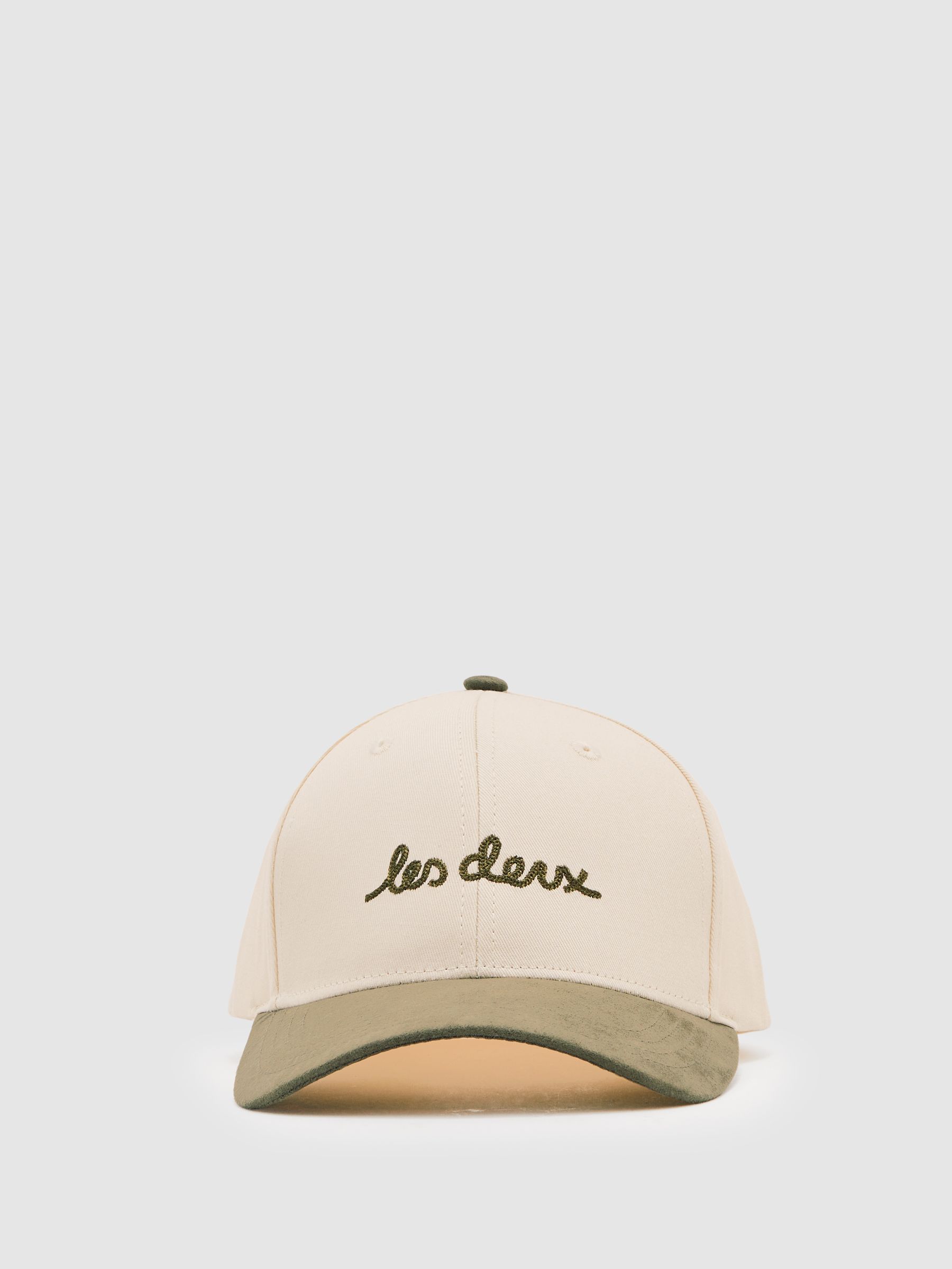 Les Deux Cotton Contrast Logo Cap in Ivory - Image 1 of 5