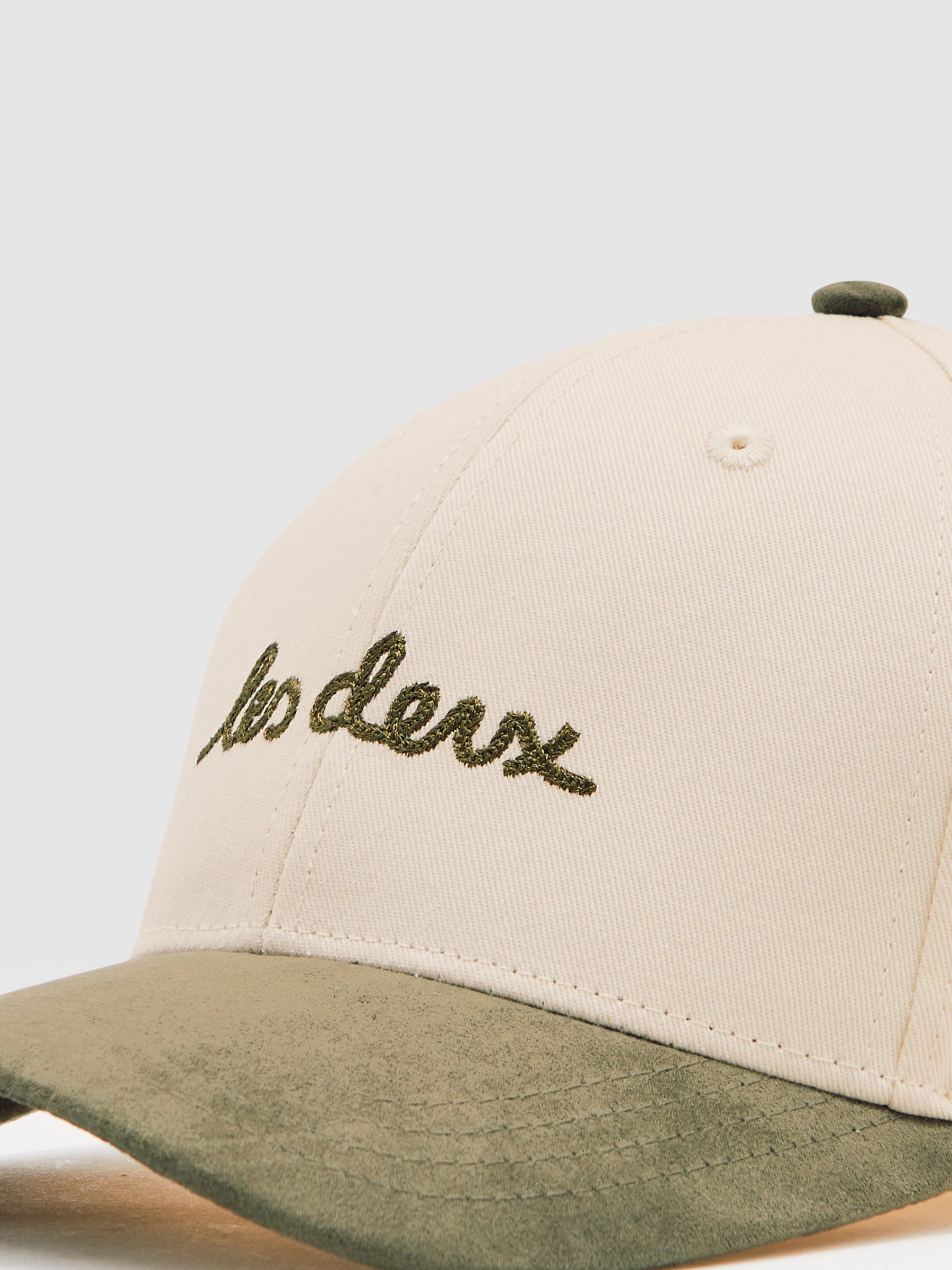 Les Deux Cotton Contrast Logo Cap in Ivory - Image 5 of 5