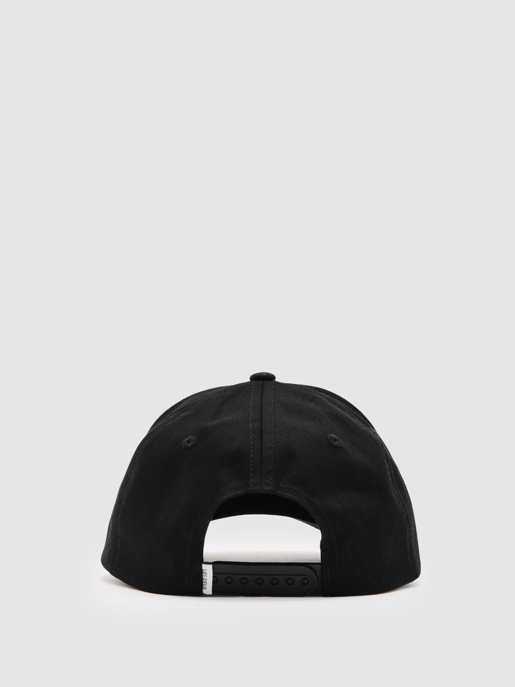 Les Deux Ivy League Cotton Baseball Cap in Black - Image 4 of 6