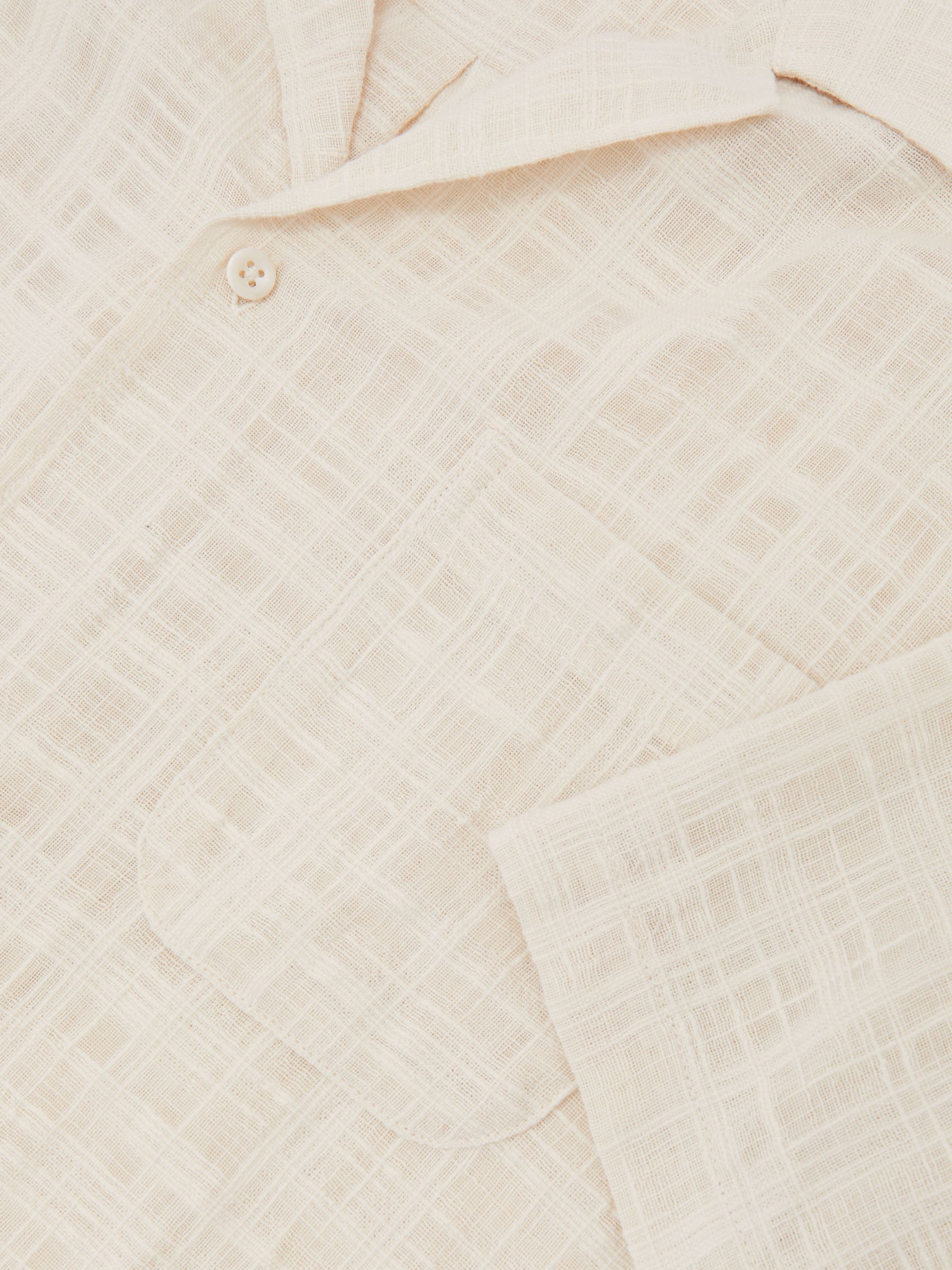 Les Deux Cotton Textured-Weave Shirt in Ivory - Image 5 of 5