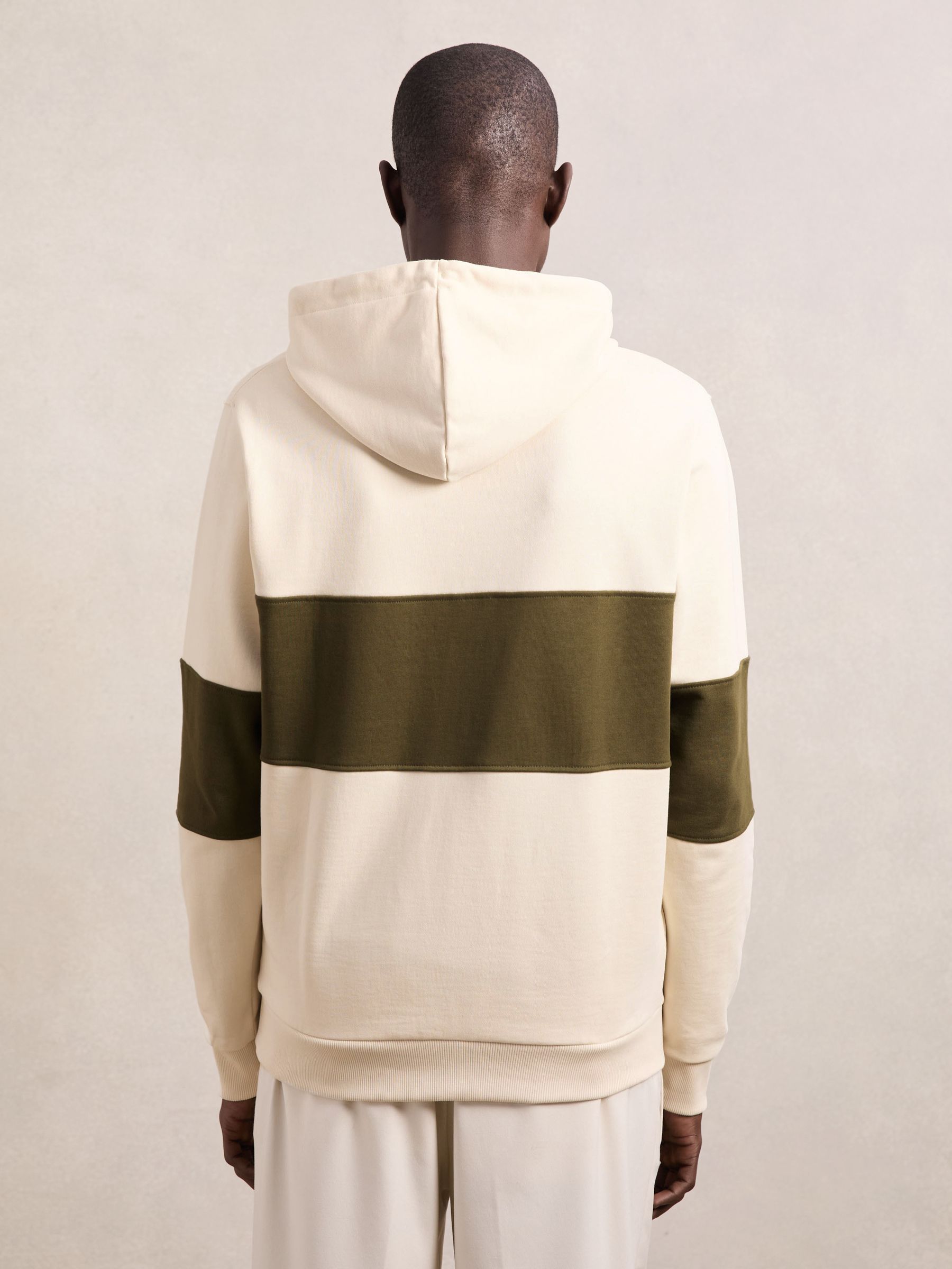 Les Deux Cotton Logo Rugby Hoodie in Ivory - Image 2 of 4