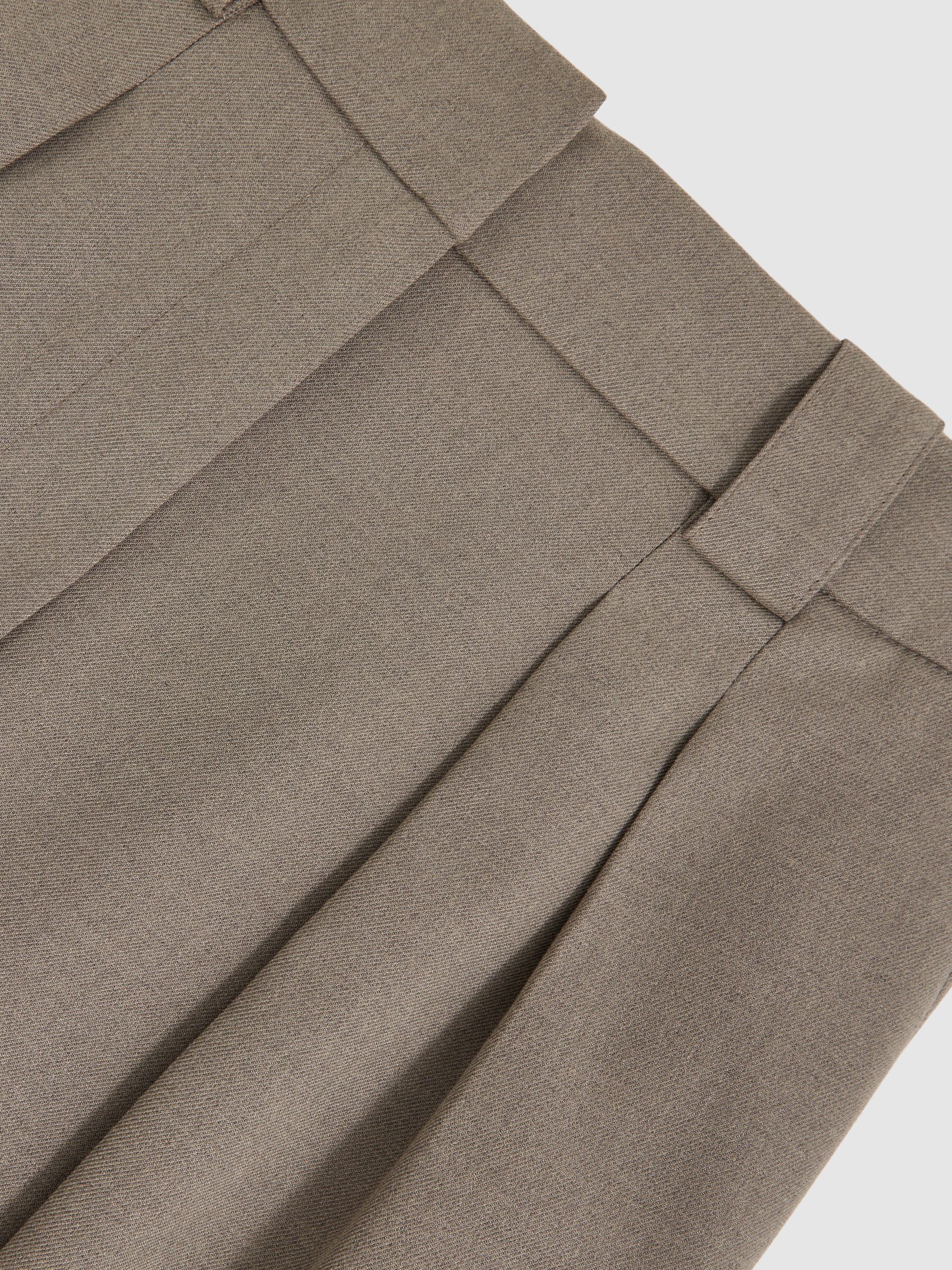Petite Wide-Leg Pleated Trousers in Neutral - Image 7 of 8