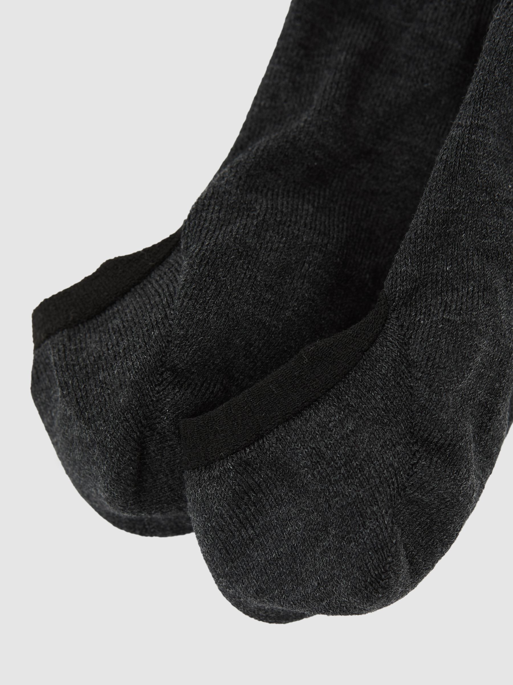 Cotton-Blend Loafer Socks in Charcoal - Image 2 of 2