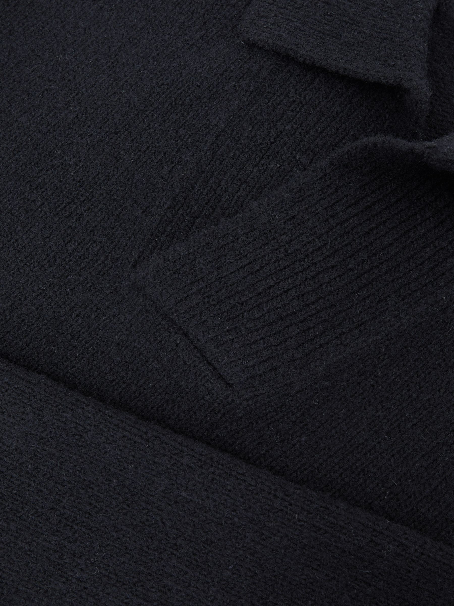 Wool-Blend Relaxed Open-Collar Jumper in Navy - Image 8 of 8