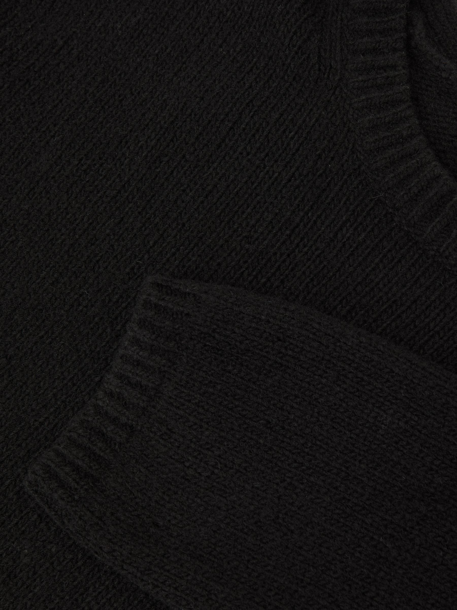 Pull décontracté Col rond en laine mélangée Noir - Image 6 de 6