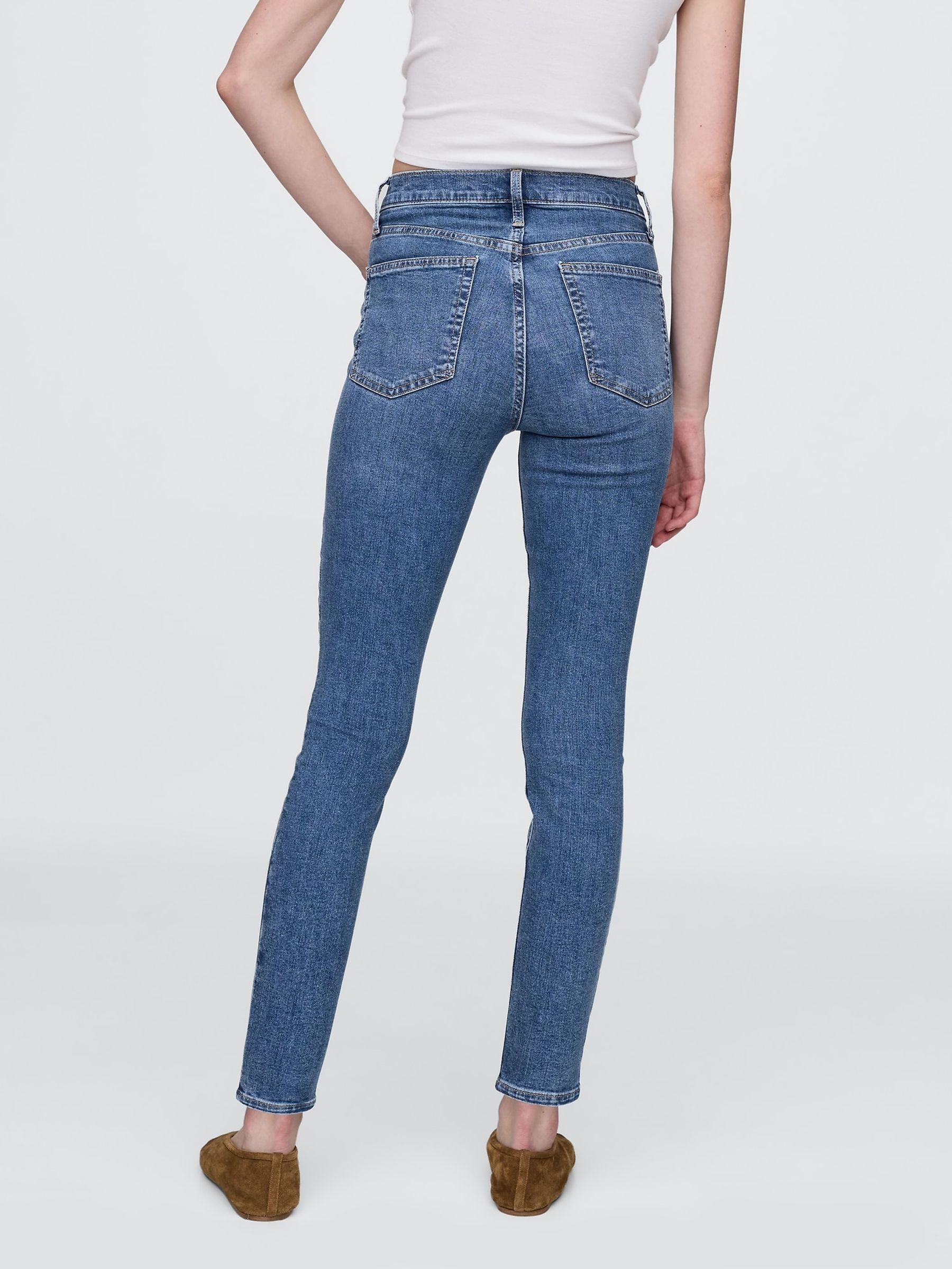 Dark Blue High Rise True Skinny Jeans - Image 2 of 6