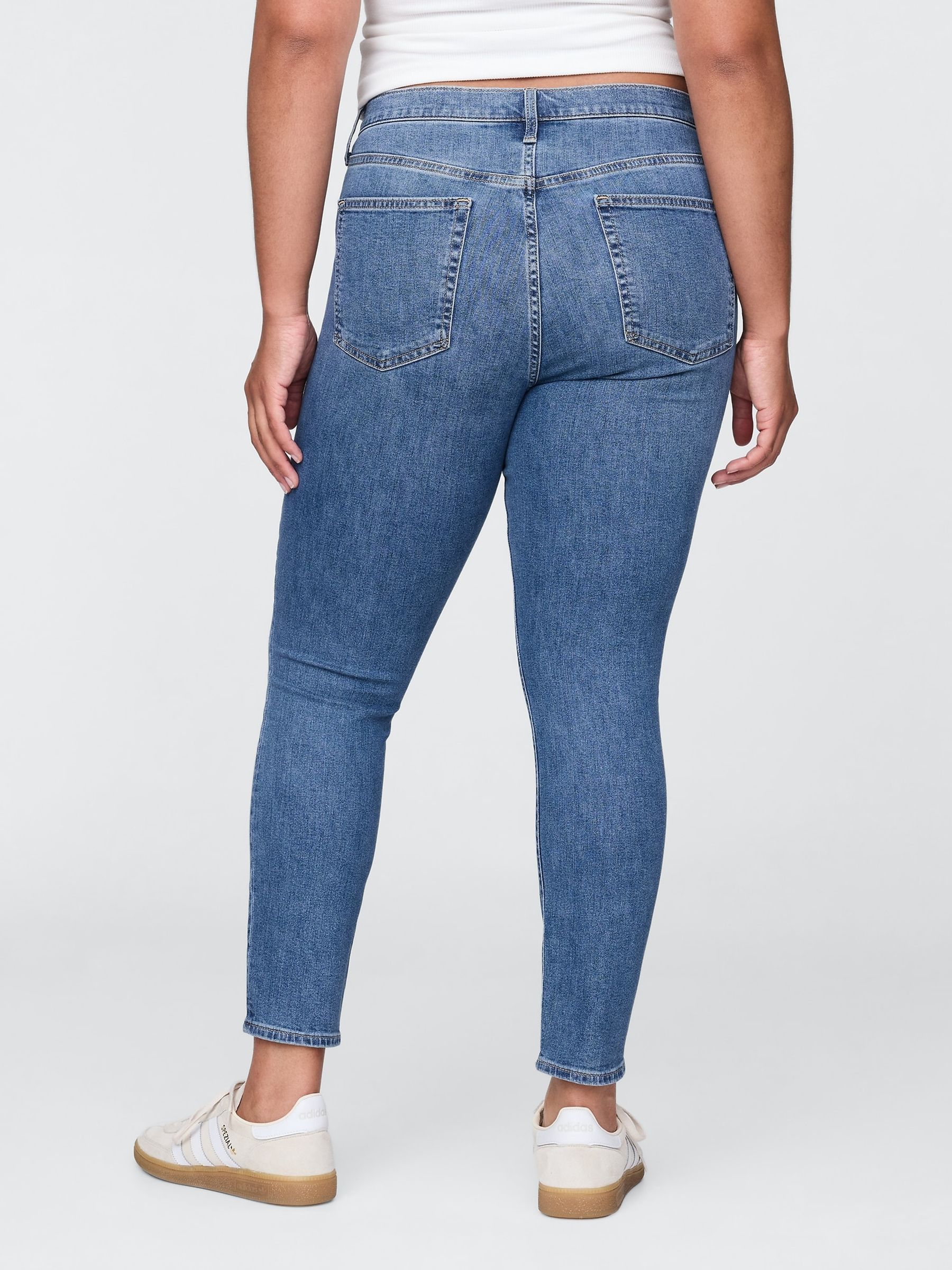 Dark Blue High Rise True Skinny Jeans - Image 5 of 6