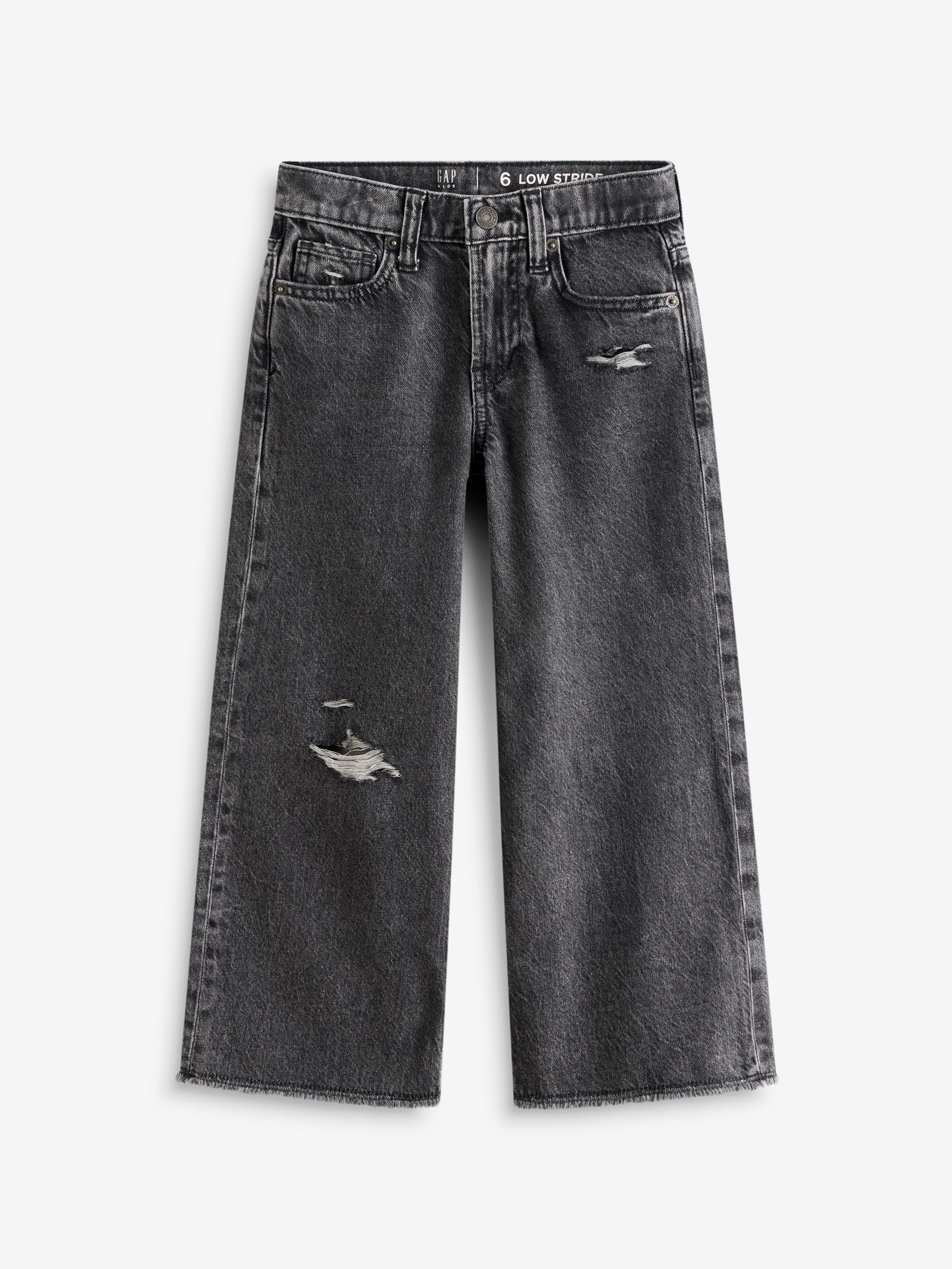 Black Low Waisted Wide Leg Jeans (5-13yrs) - Image 2 of 11