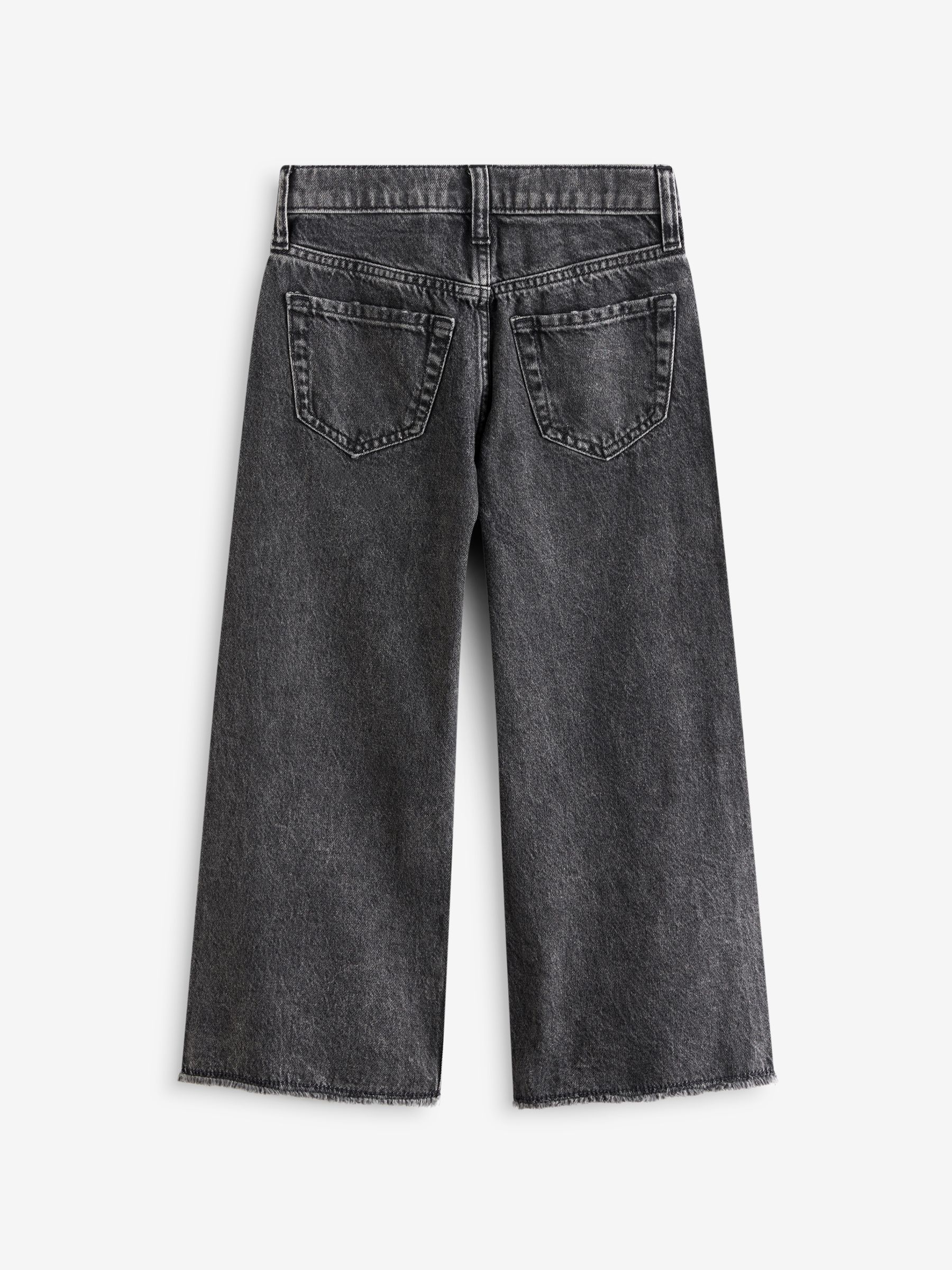Black Low Waisted Wide Leg Jeans (5-13yrs) - Image 4 of 11