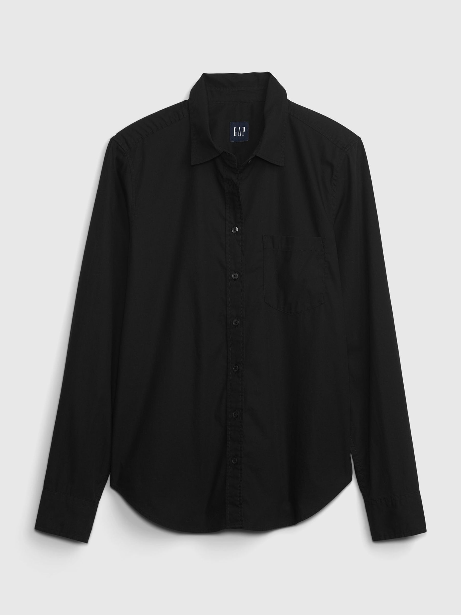 Black Cotton Poplin Classic Shirt - Image 4 of 4