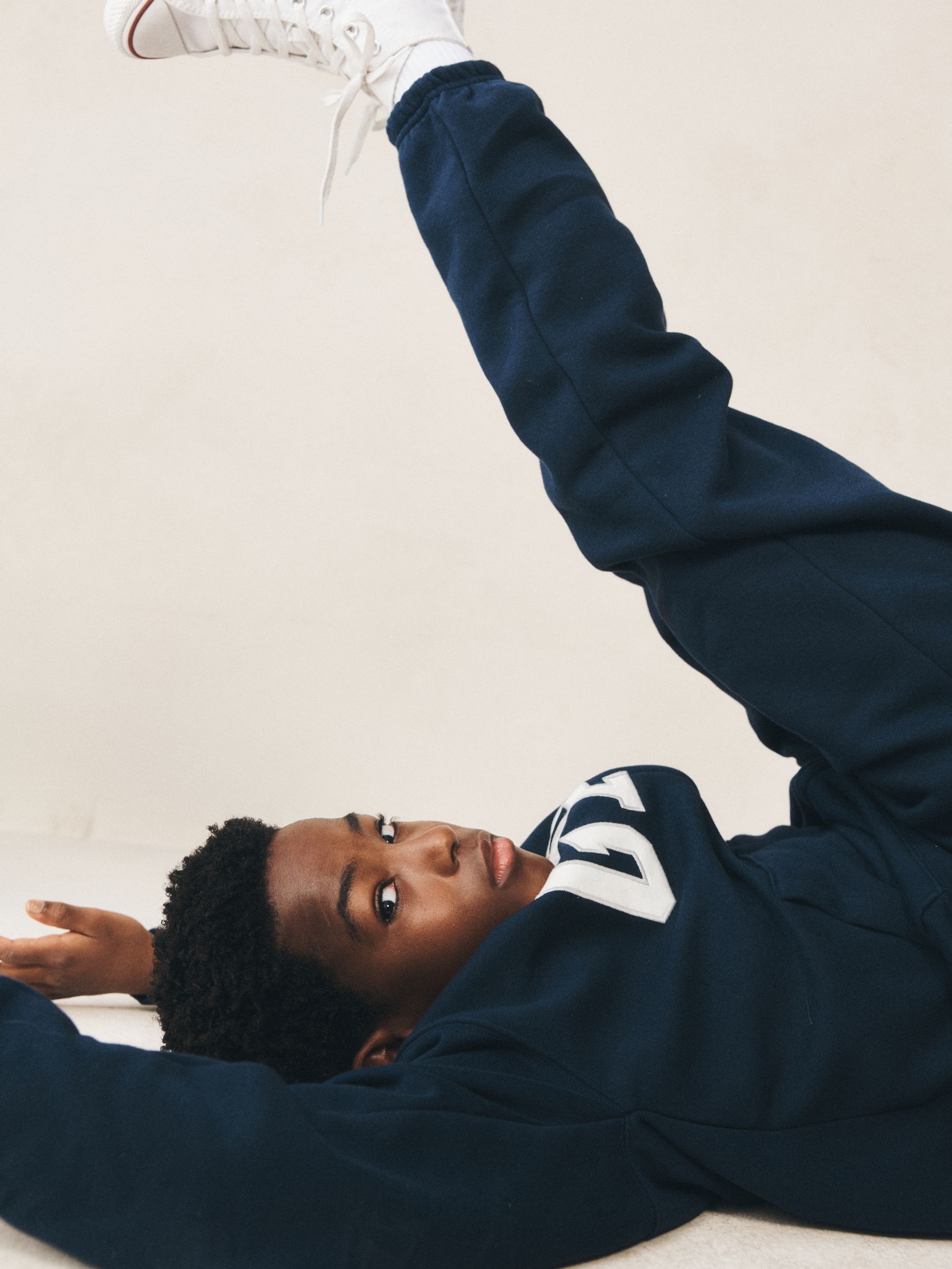 Navy Blue Relaxed Logo Joggers - Image 3 of 4