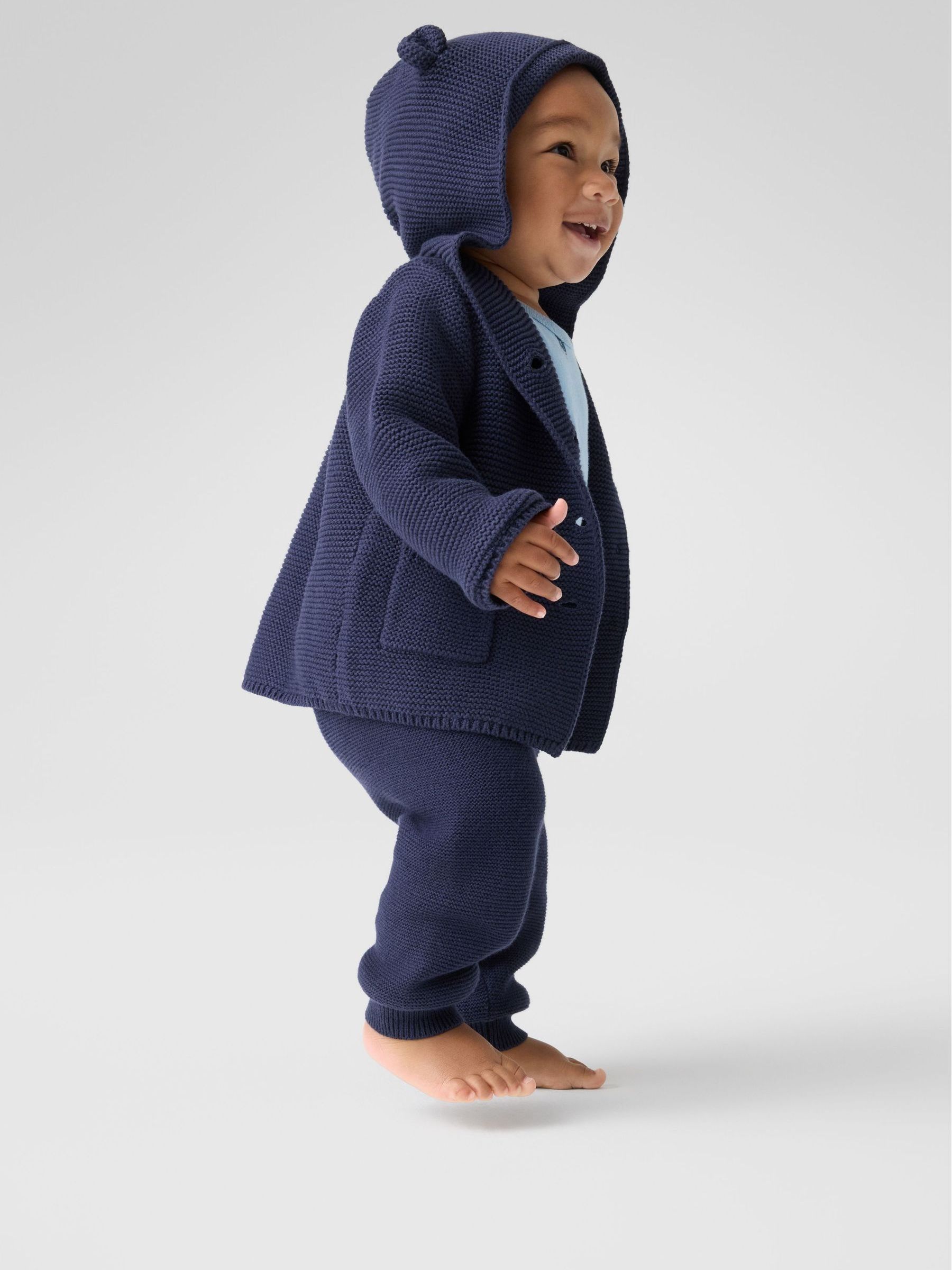 Blue Bear Soft Cotton Knit Cardigan - Image 4 of 5