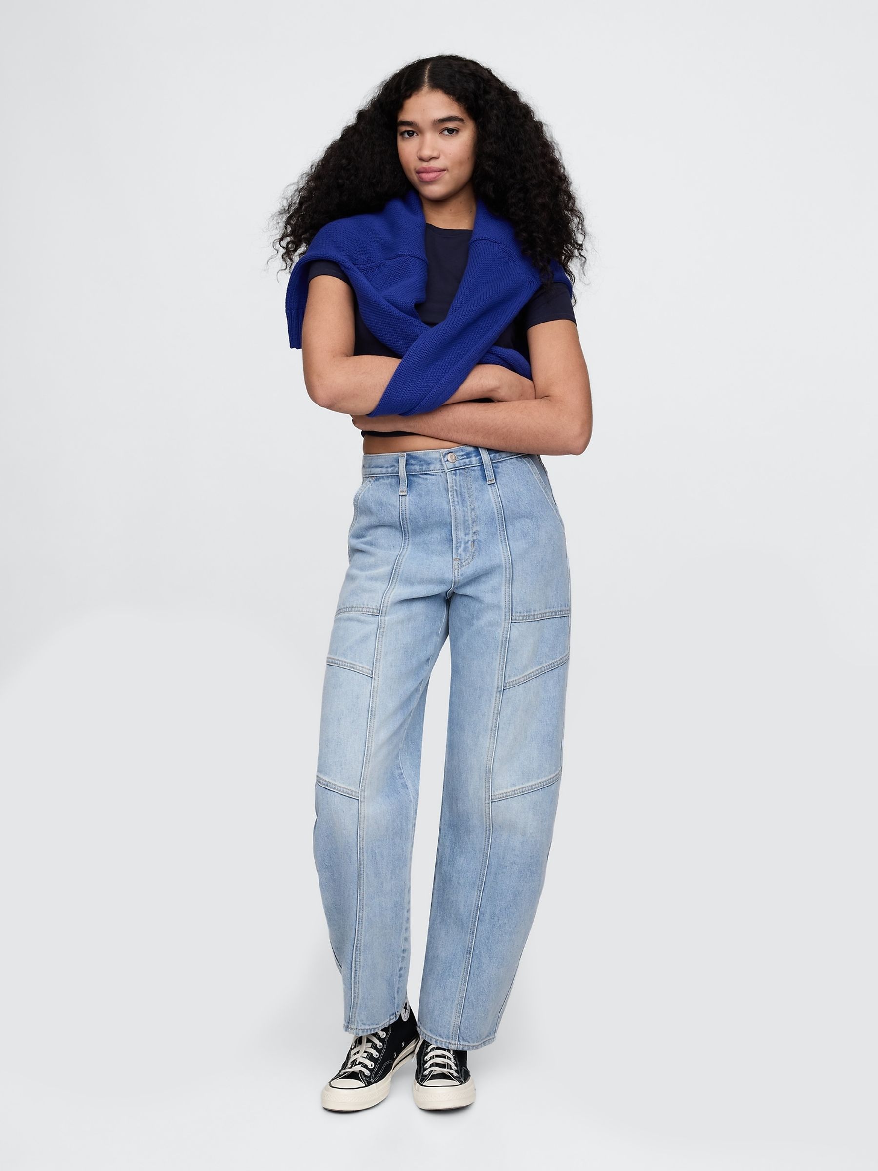 Navy Blue Close Knit Jersey T-Shirt - Image 3 of 4