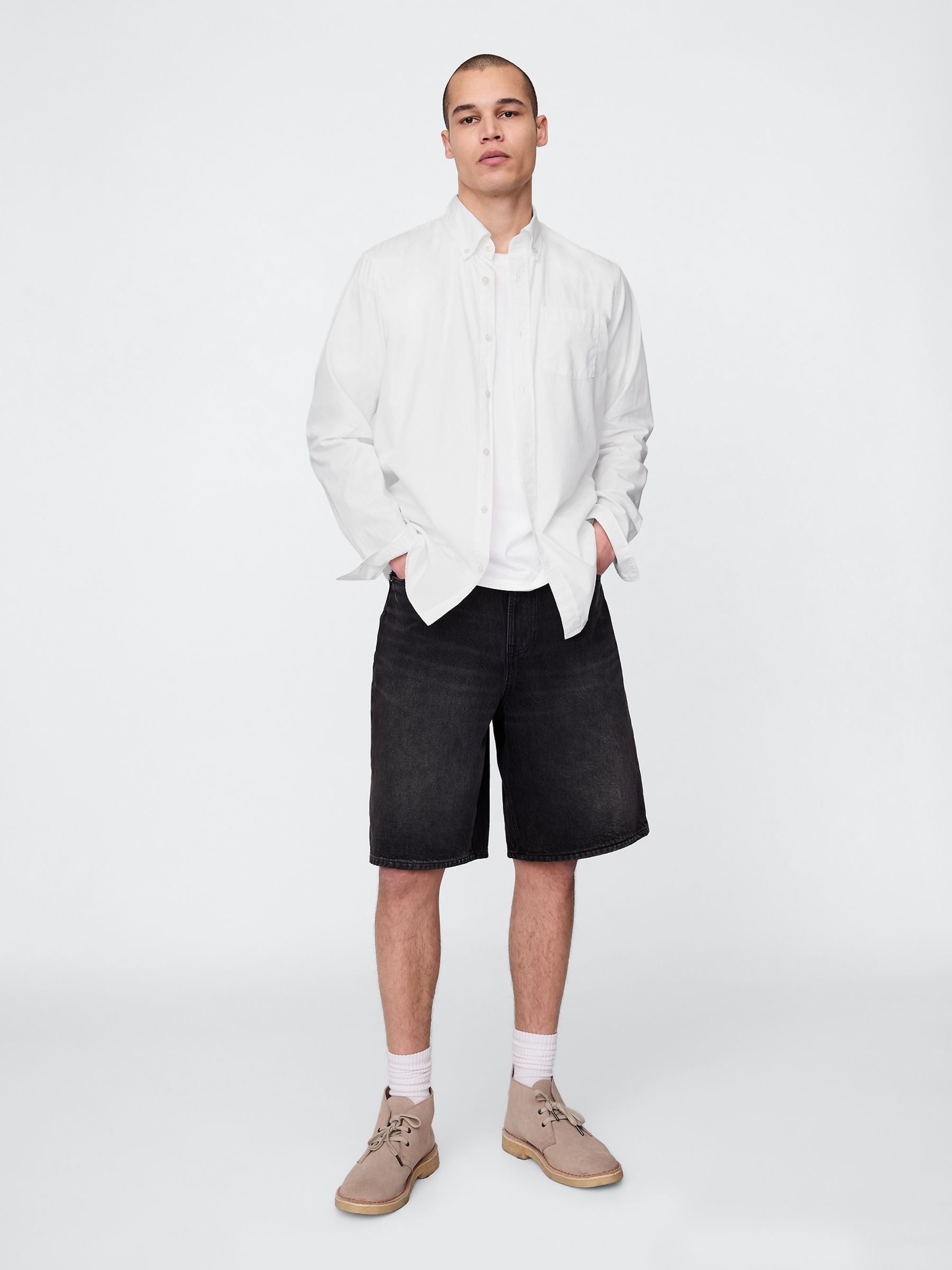 White Cotton Poplin Classic Shirt - Image 3 of 4