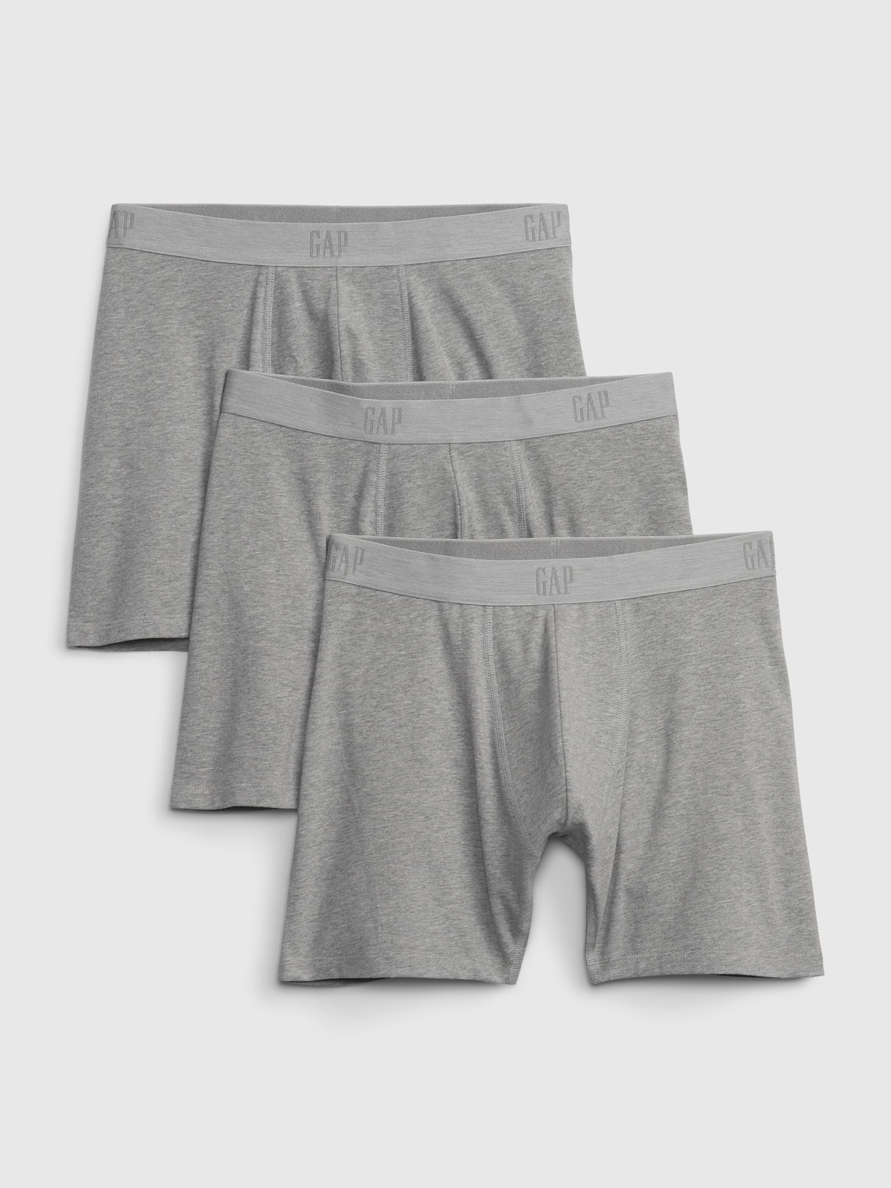 Grey Boxer Briefs 3 Pack - Image 1 of 2