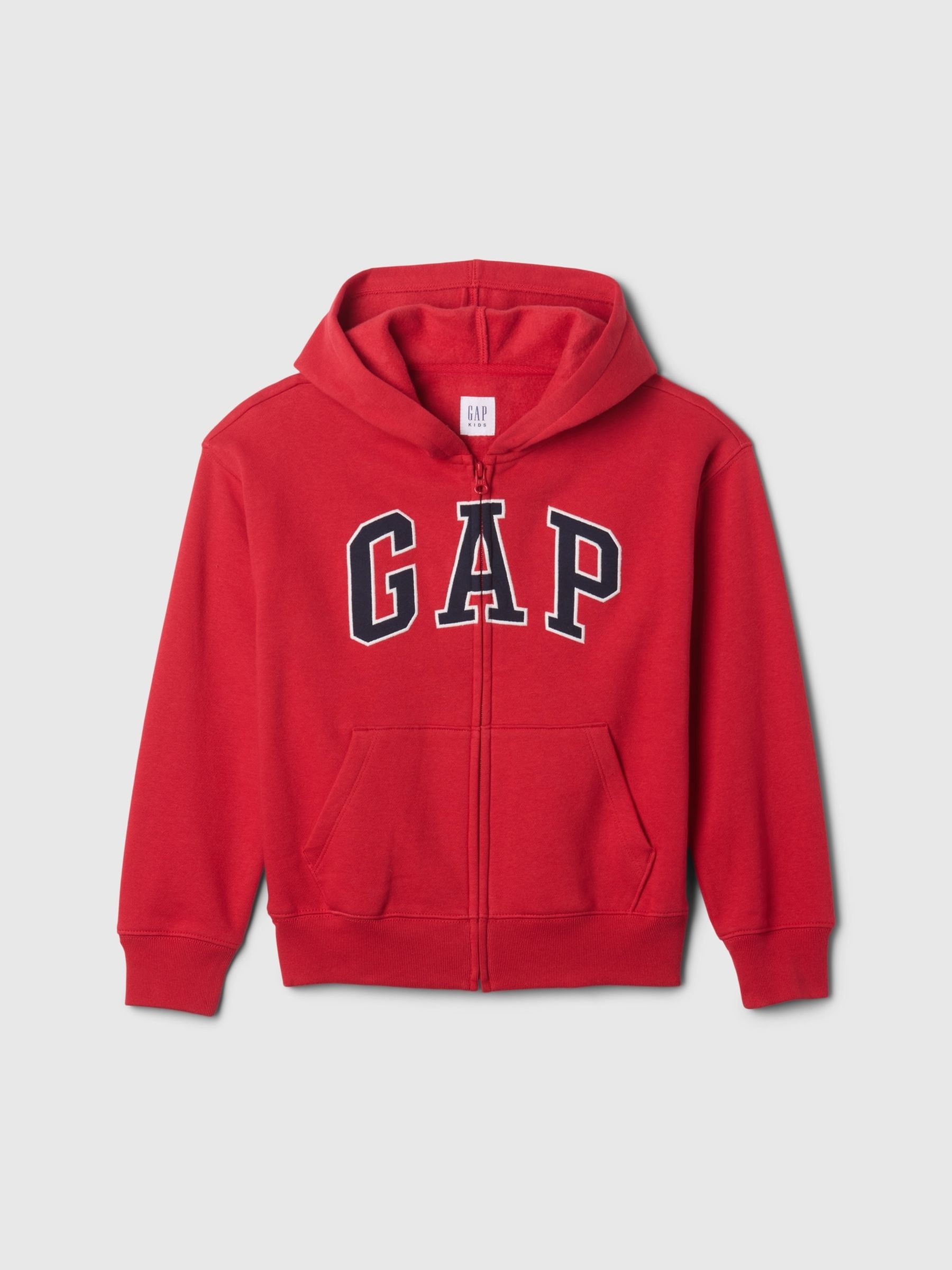 Red Relaxed Logo French Terry Zip Hoodie - Image 4 of 5