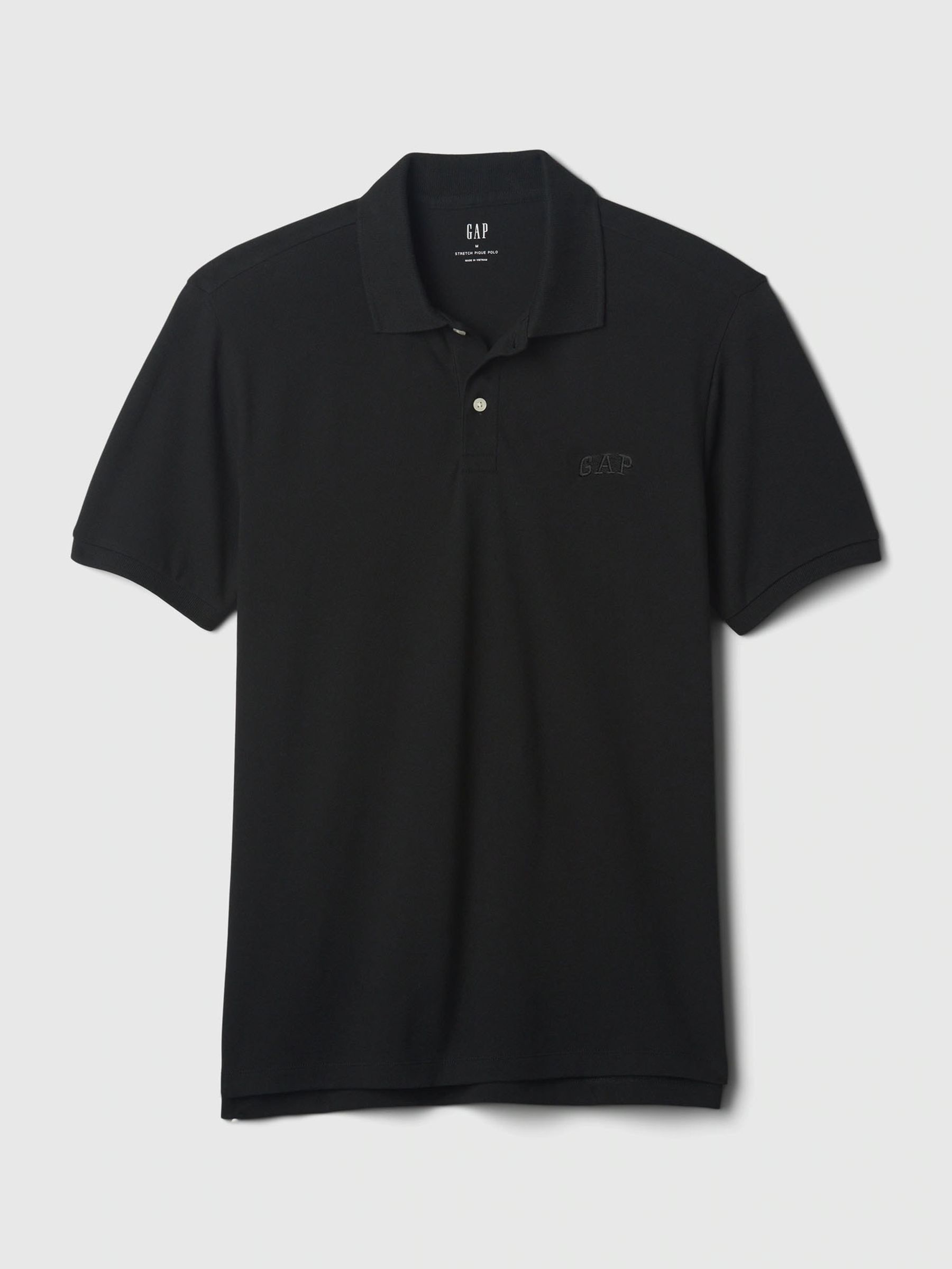 Black Logo Pique Polo Shirt - Image 6 of 8