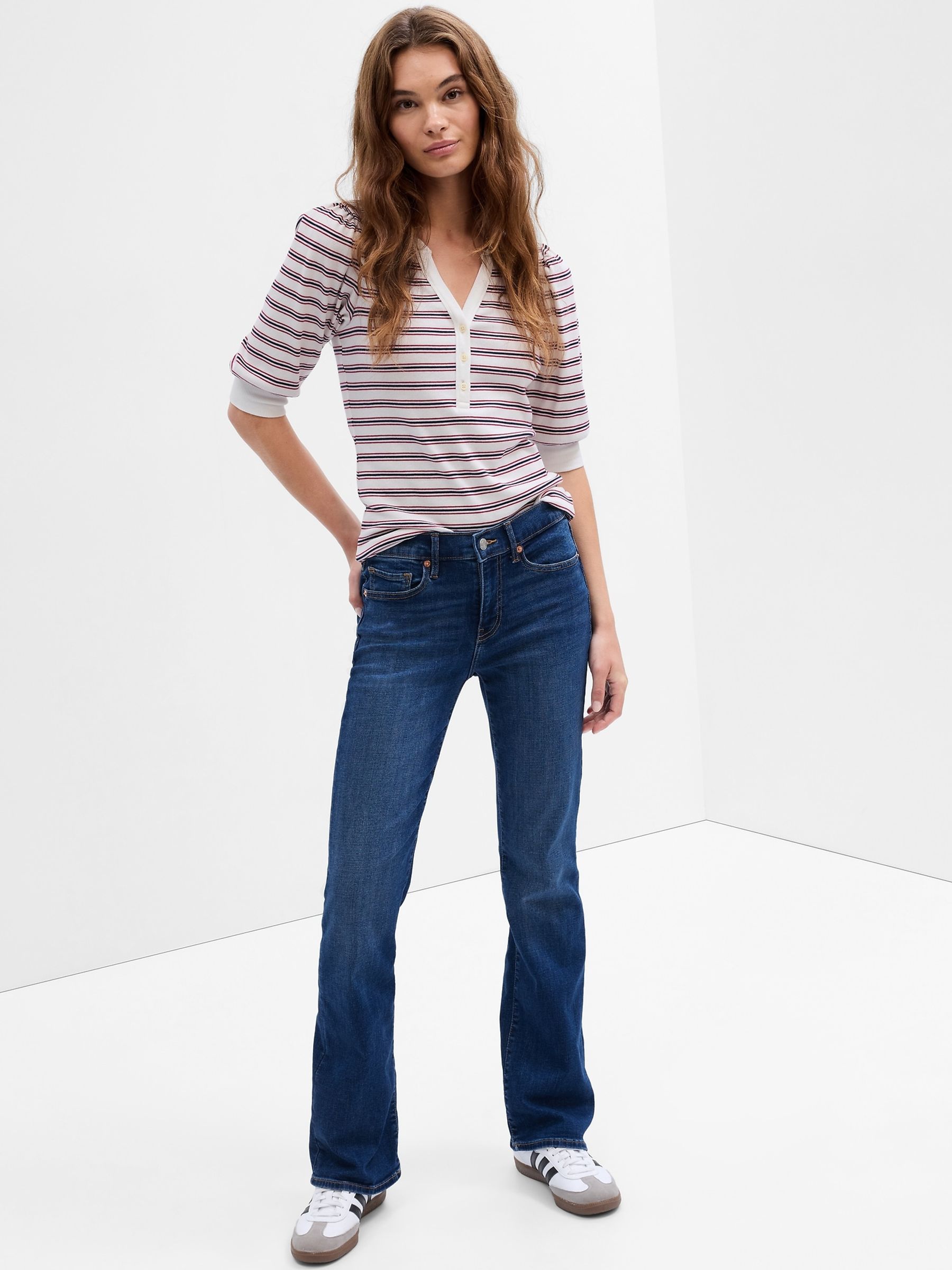 Blue Mid Waisted Boot Jeans - Image 5 of 11