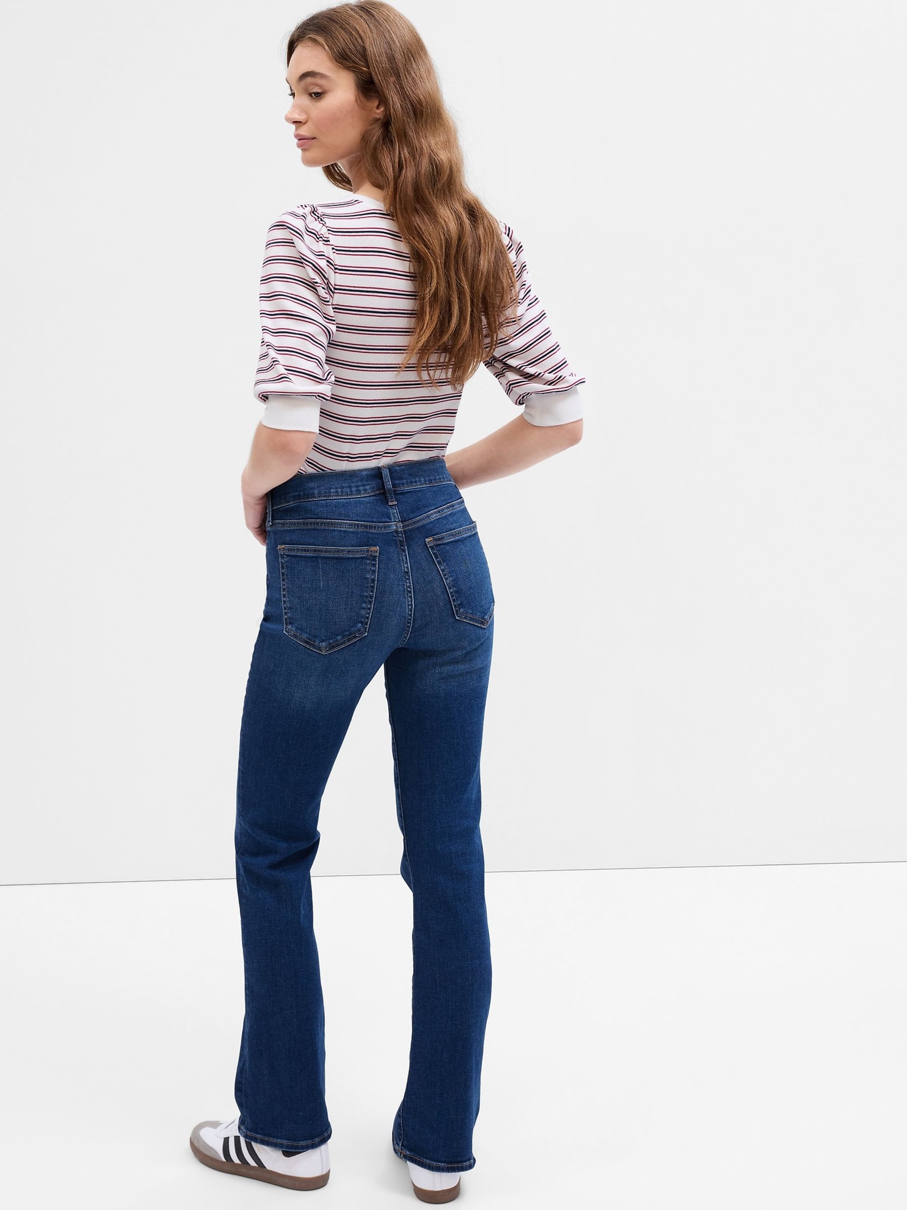 Blue Mid Waisted Boot Jeans - Image 6 of 11