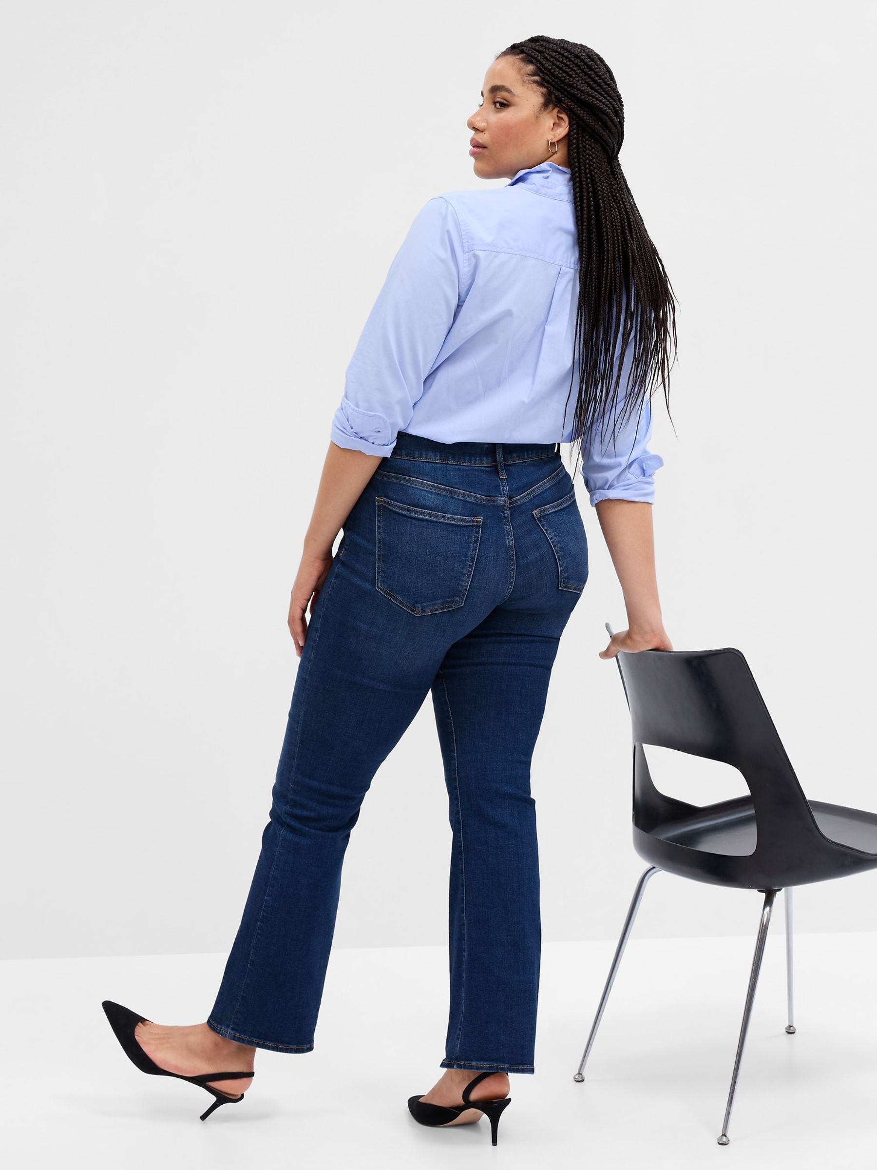 Blue Mid Waisted Boot Jeans - Image 8 of 11