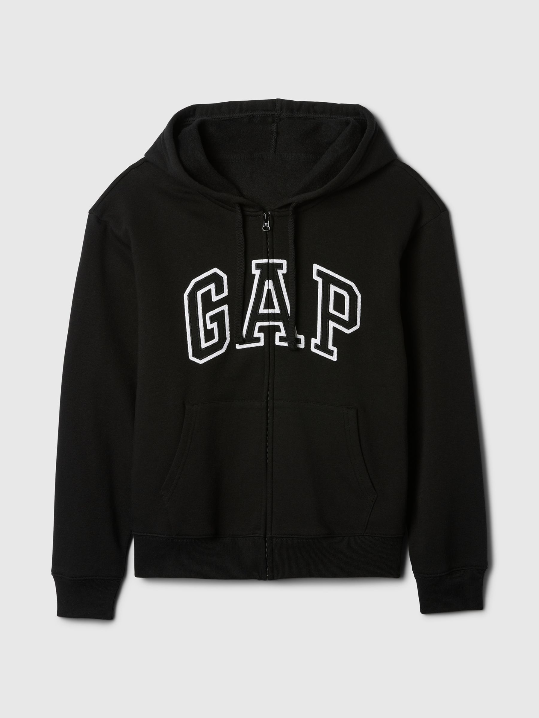 Black Relaxed Logo Zip Hoodie - Image 5 of 5 Black Relaxed Logo Zip Hoodie - Image 5 of 5
