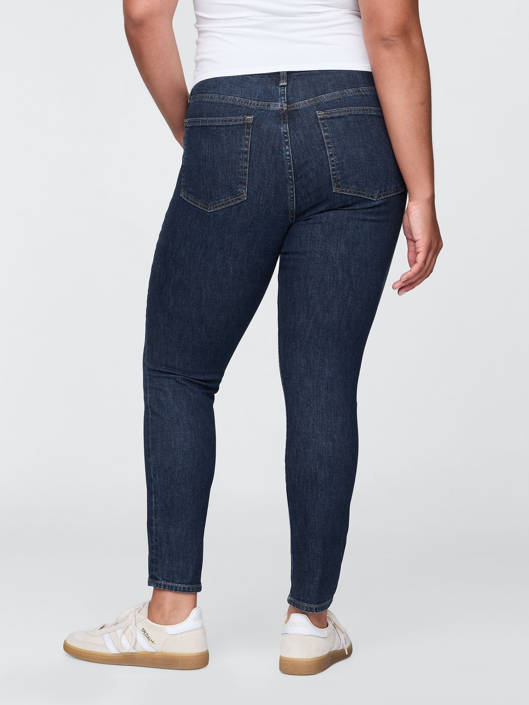 Dark Blue High Rise True Skinny Jeans - Image 11 of 12