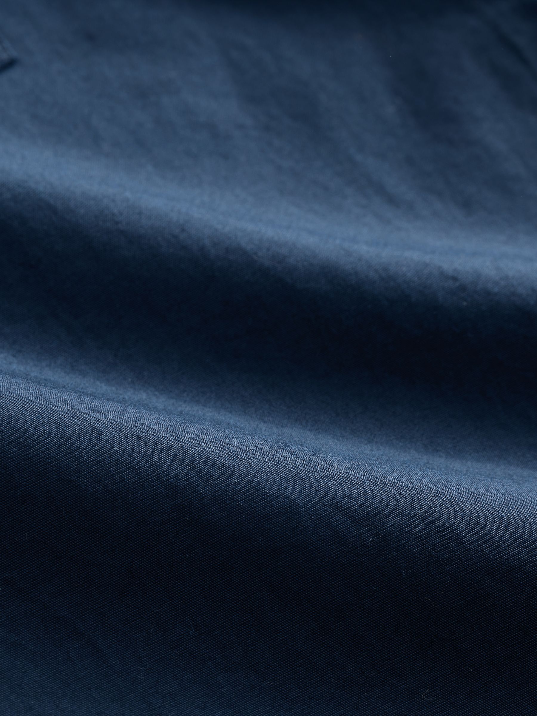 Navy Blue Cotton Poplin Classic Shirt - Image 9 of 9
