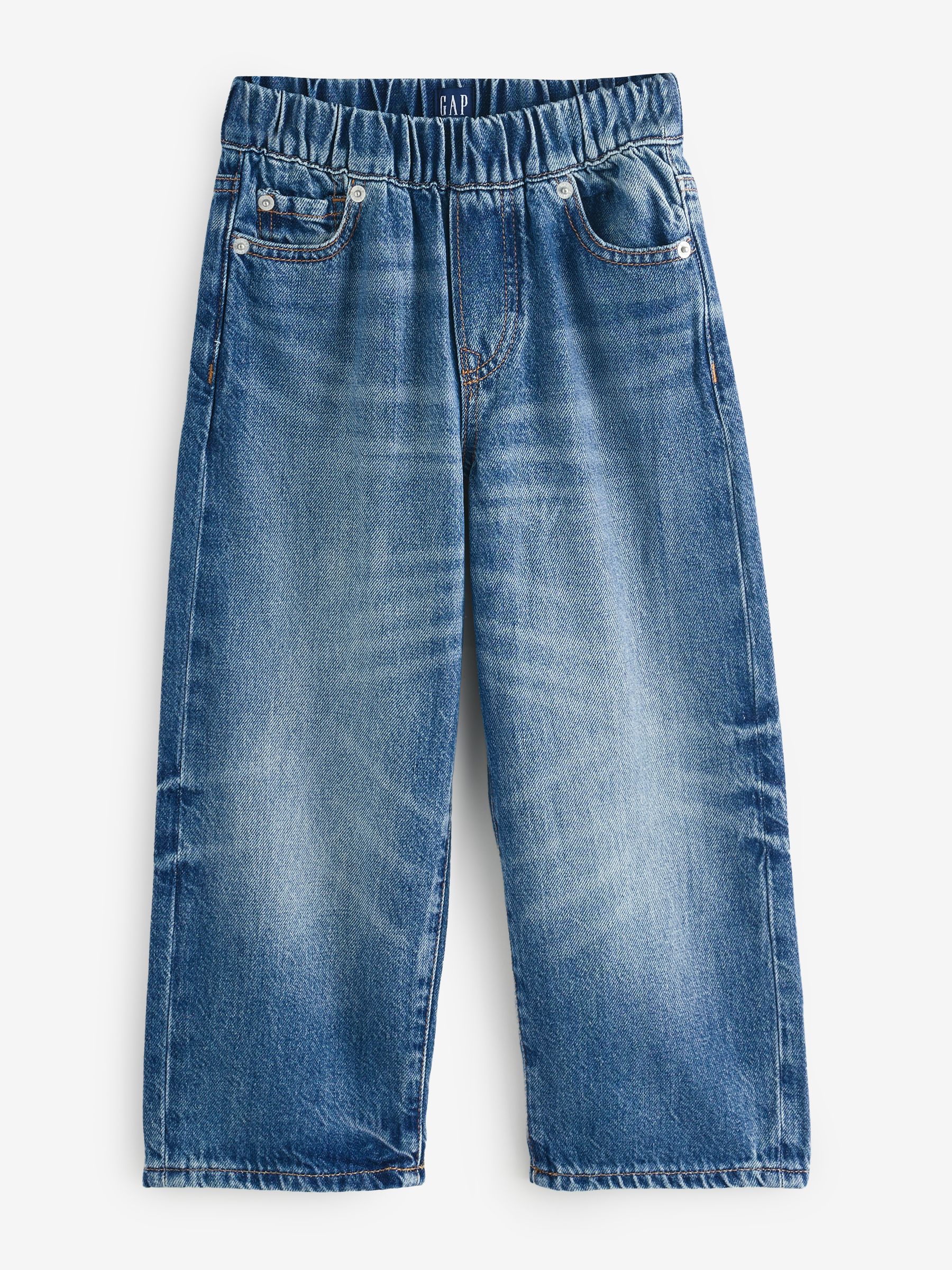 Navy Blue UltraSoft Pull On Baggy Jeans (4-13yrs) - Image 4 of 8