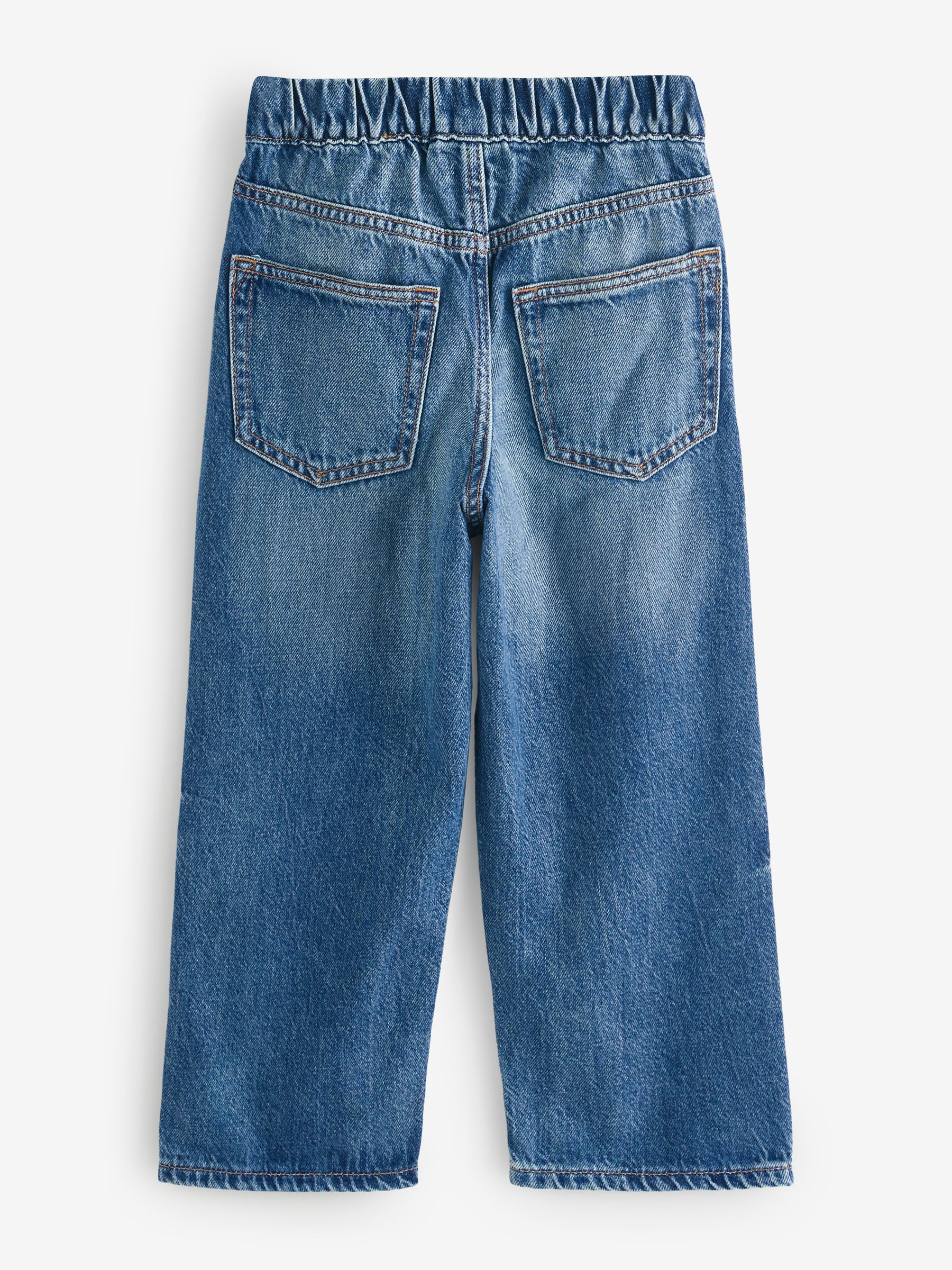 Navy Blue UltraSoft Pull On Baggy Jeans (4-13yrs) - Image 5 of 8
