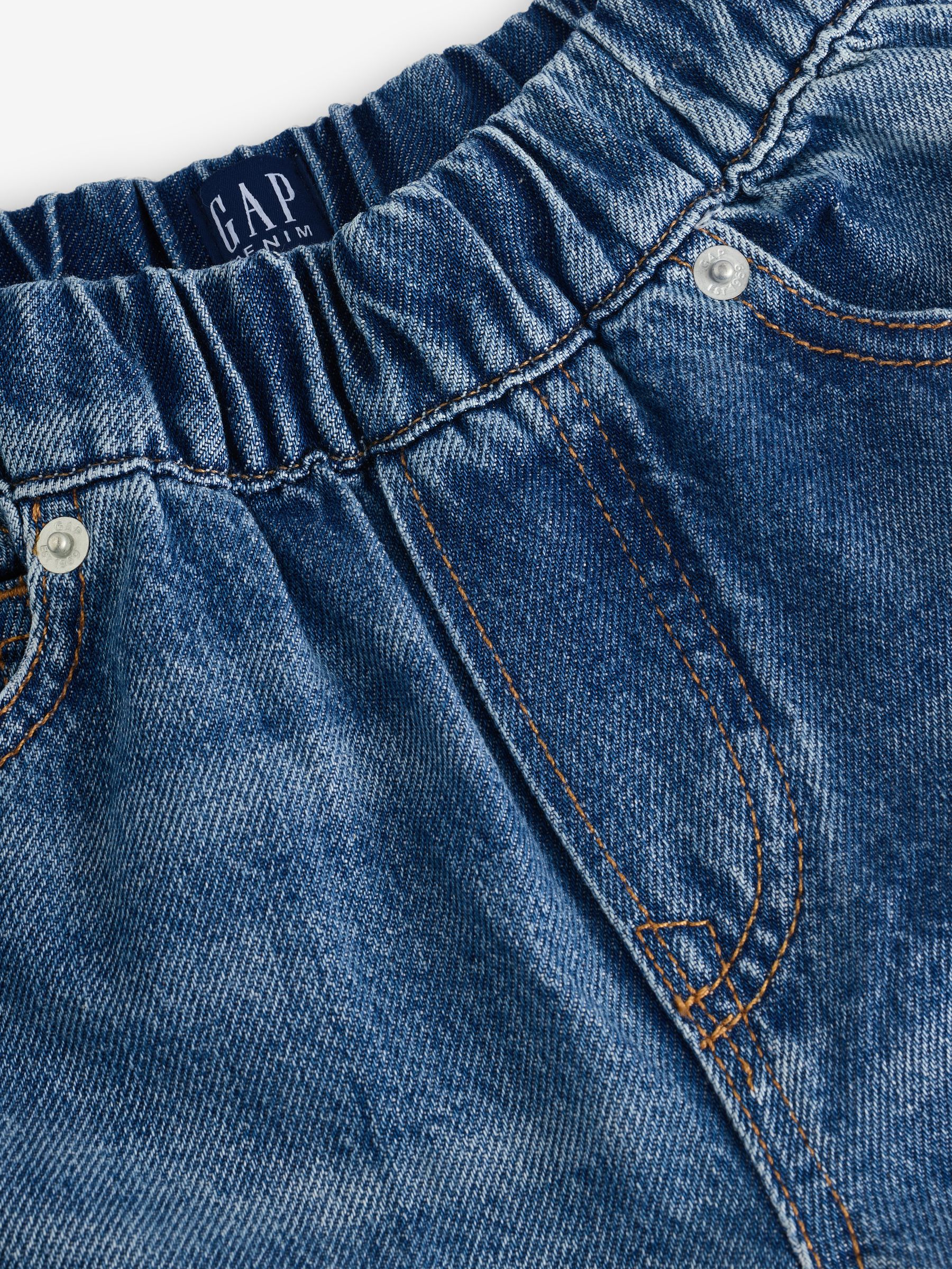 Navy Blue UltraSoft Pull On Baggy Jeans (4-13yrs) - Image 6 of 8