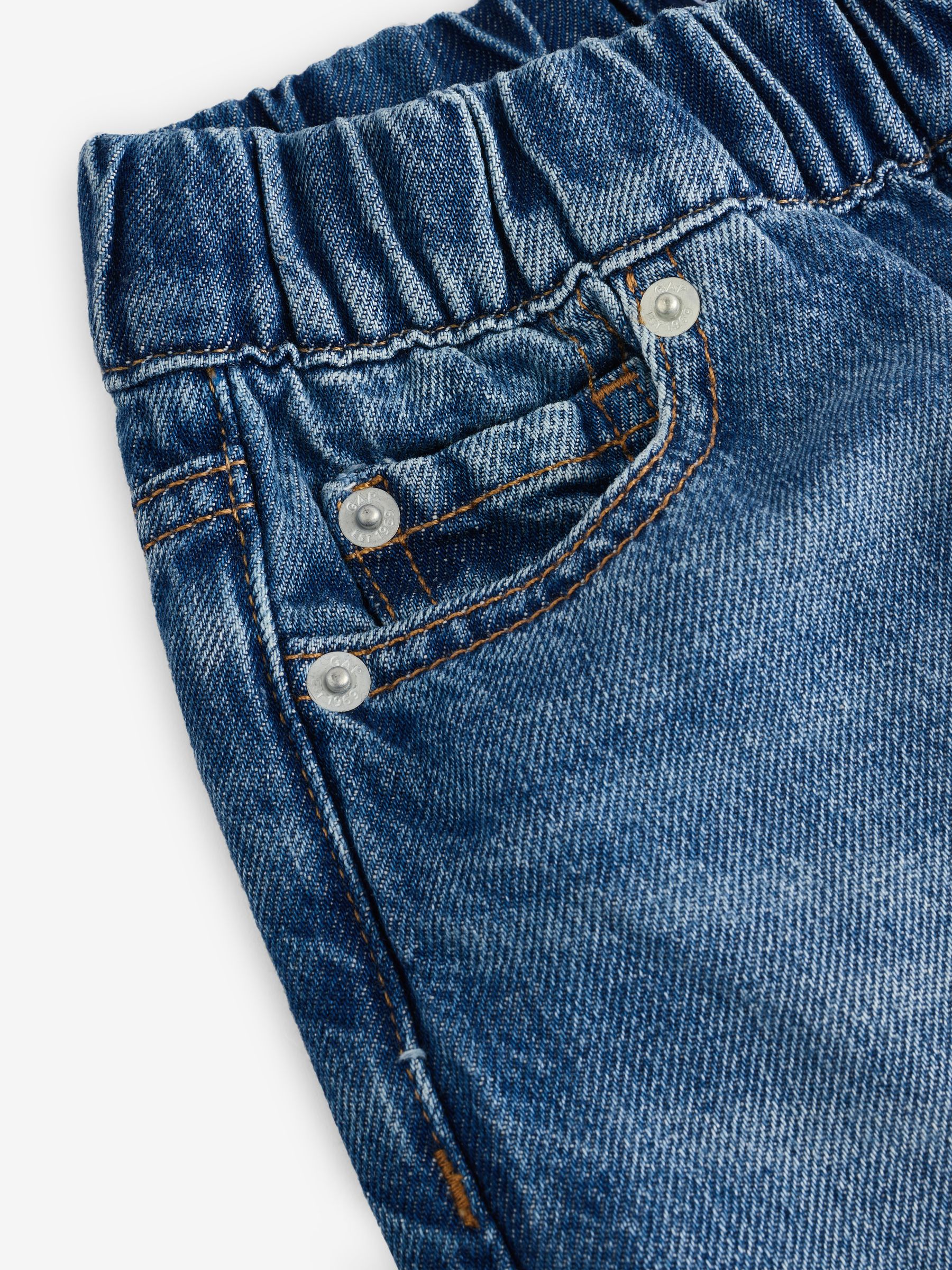 Navy Blue UltraSoft Pull On Baggy Jeans (4-13yrs) - Image 7 of 8