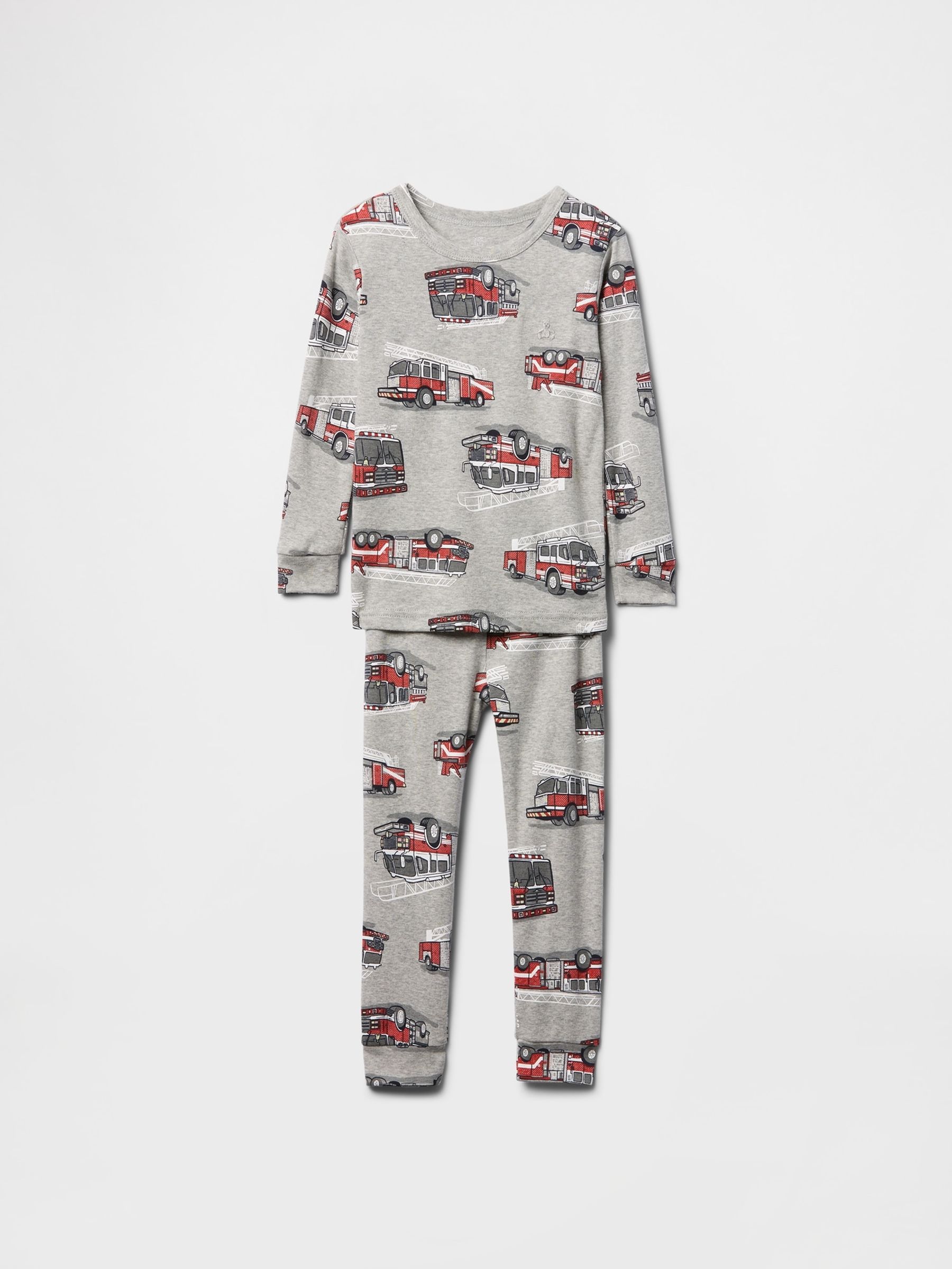 Grey Brushed Cotton Pyjama Set - Image 1 of 2