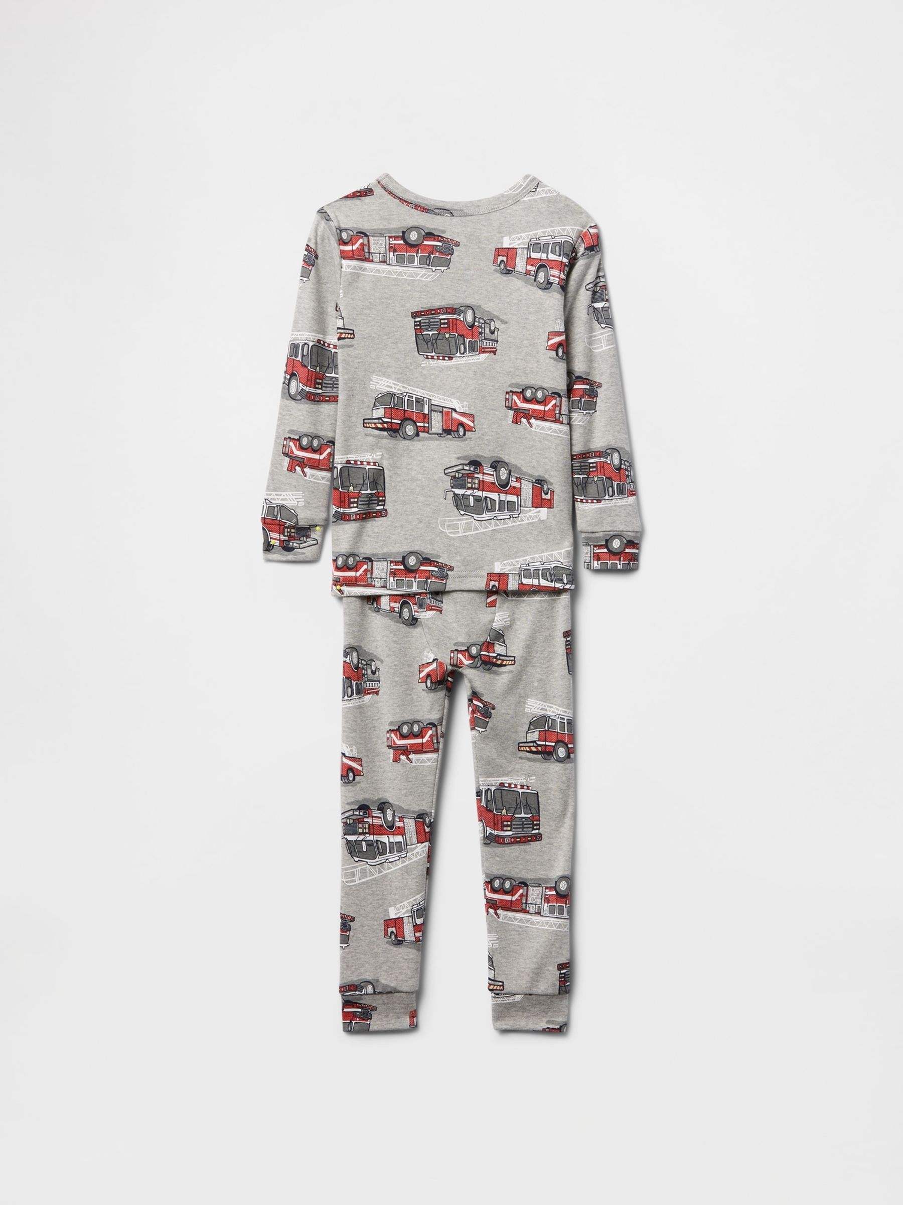 Grey Brushed Cotton Pyjama Set - Image 2 of 2