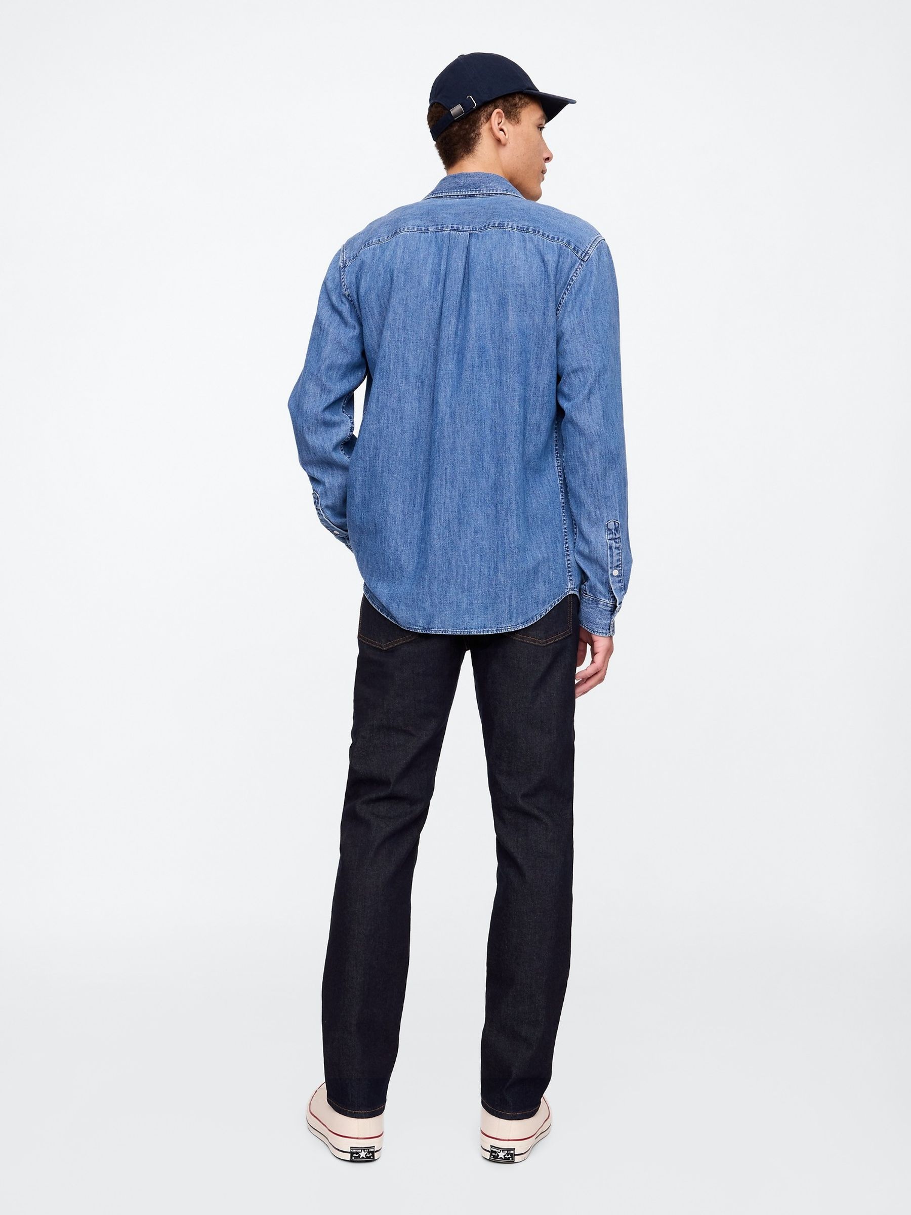 Dark Blue Straight Leg Jeans - Image 2 of 11 Dark Blue Straight Leg Jeans - Image 2 of 11