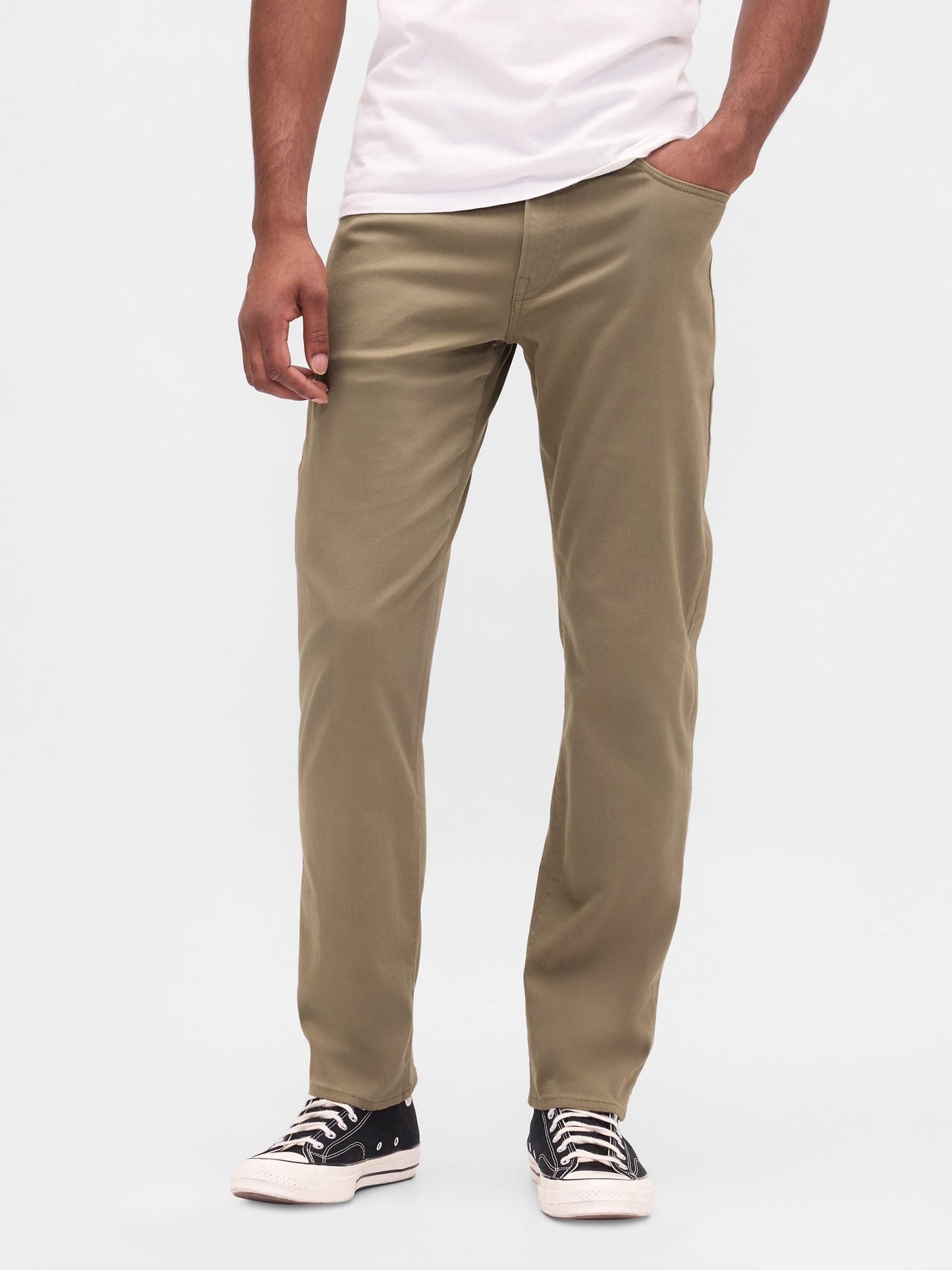 Beige Straight City Jeans - Image 1 of 6