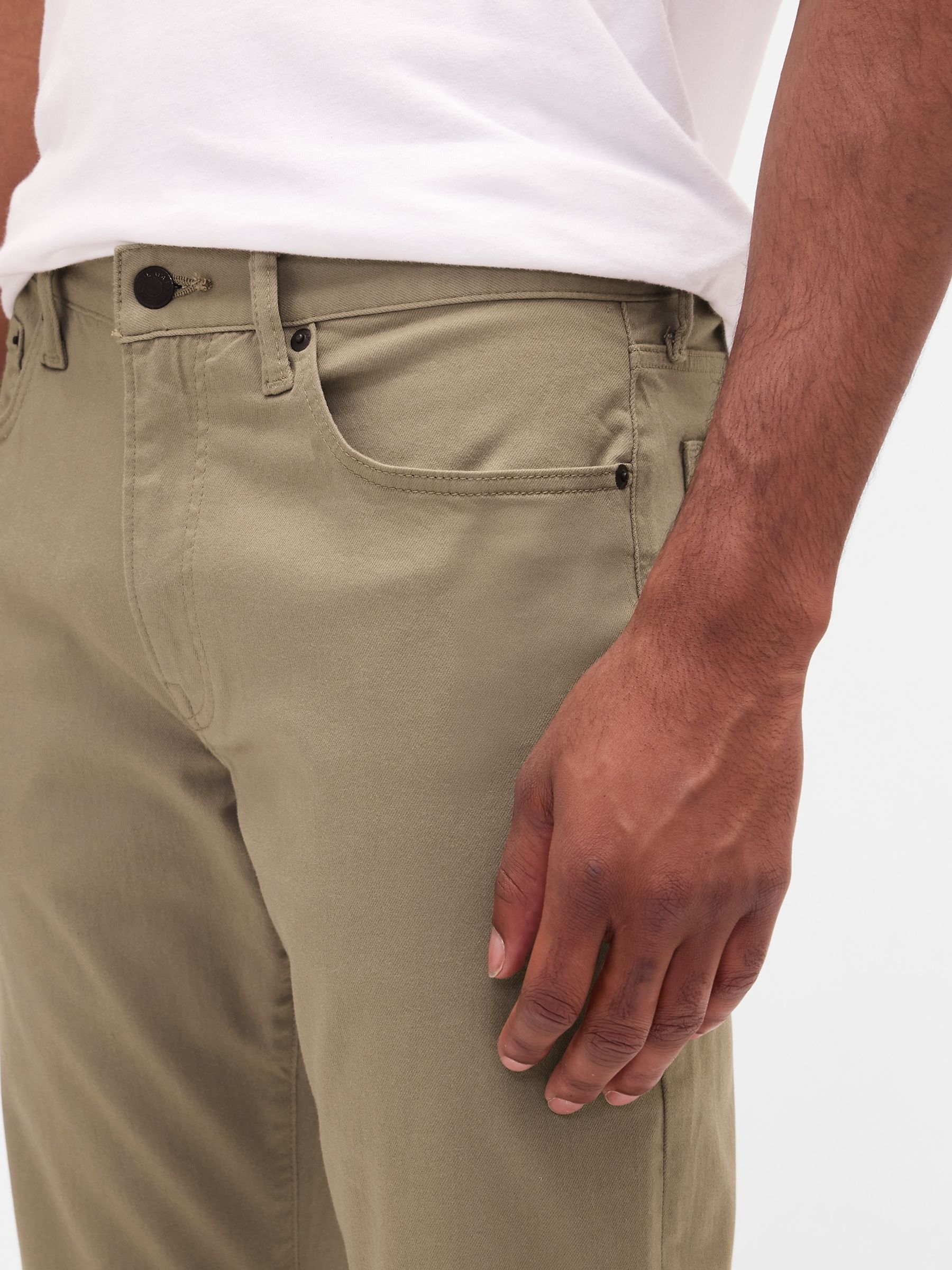 Beige Straight City Jeans - Image 4 of 6