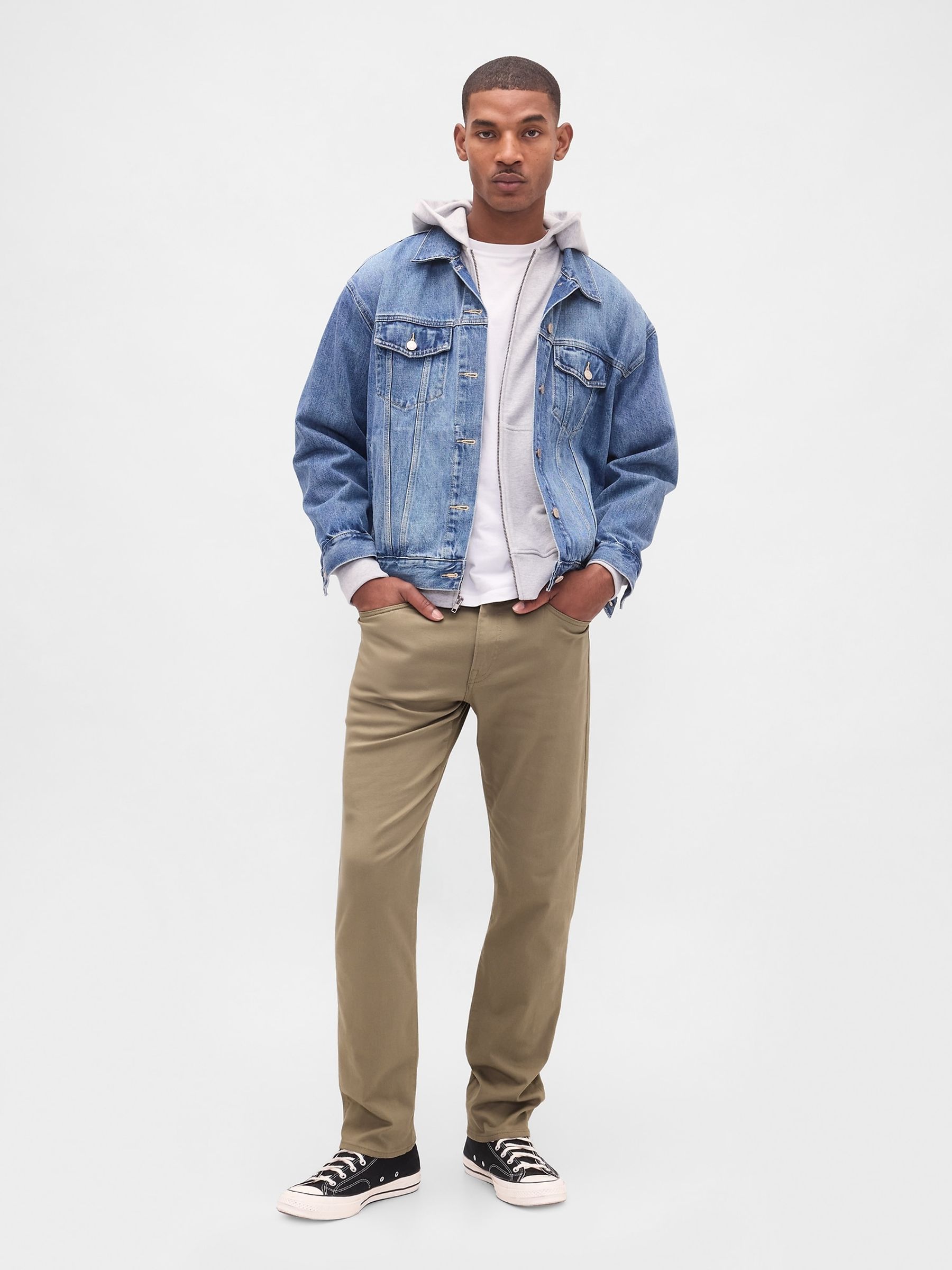 Beige Straight City Jeans - Image 5 of 6